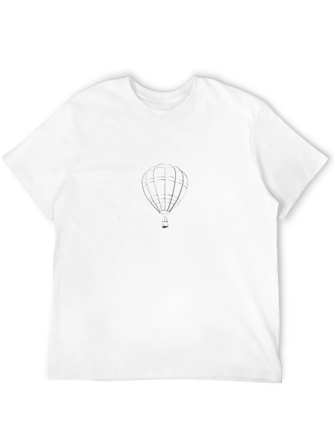 Black Hot Air Balloon Graphic T-Shirt