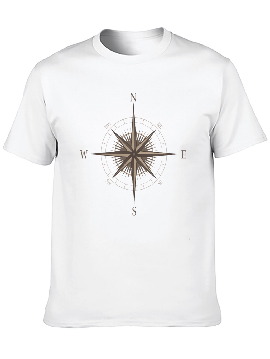 Compass Rose Graphic Tee - Black Cotton