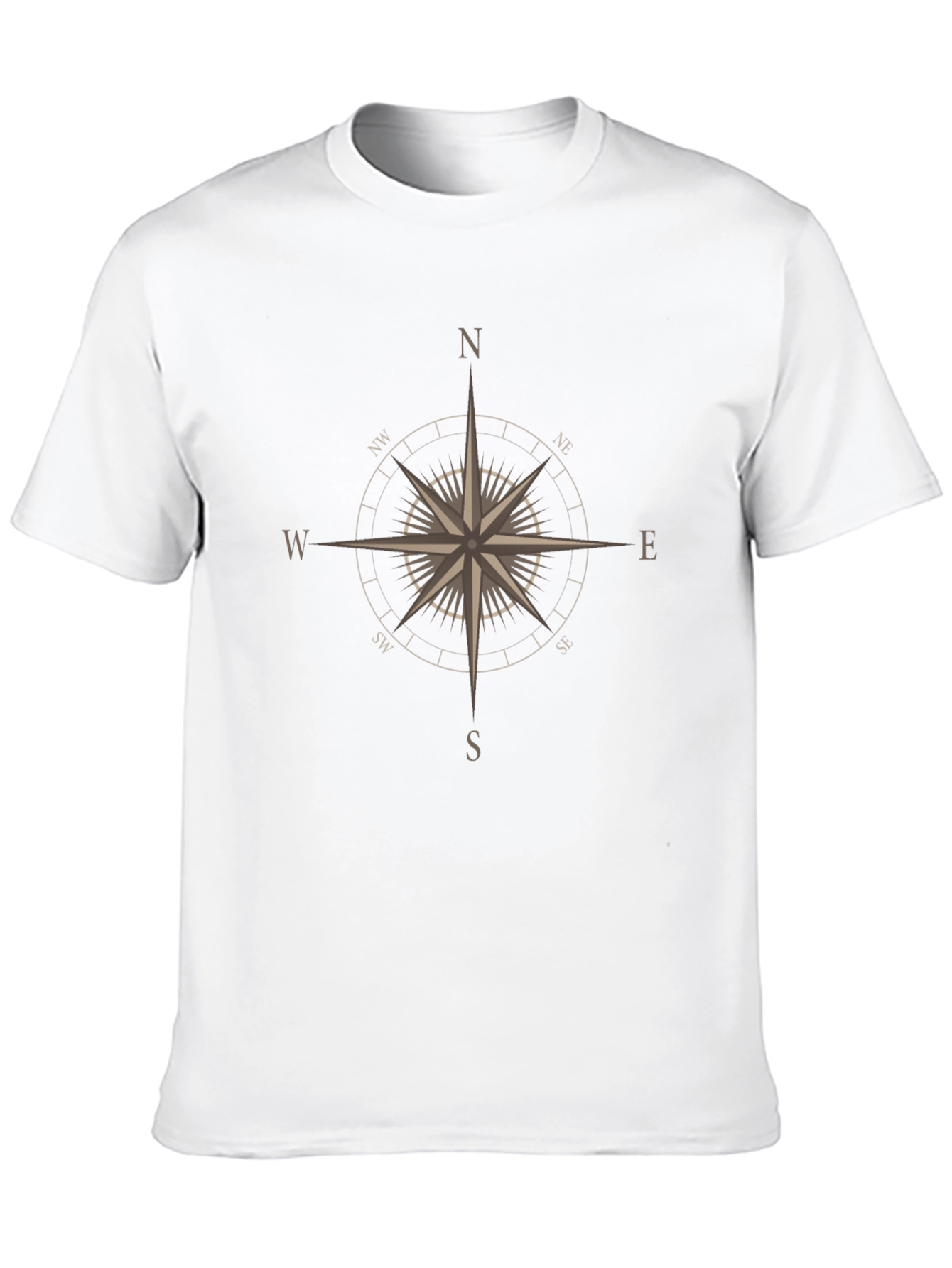 Compass Rose Graphic Tee - Black Cotton