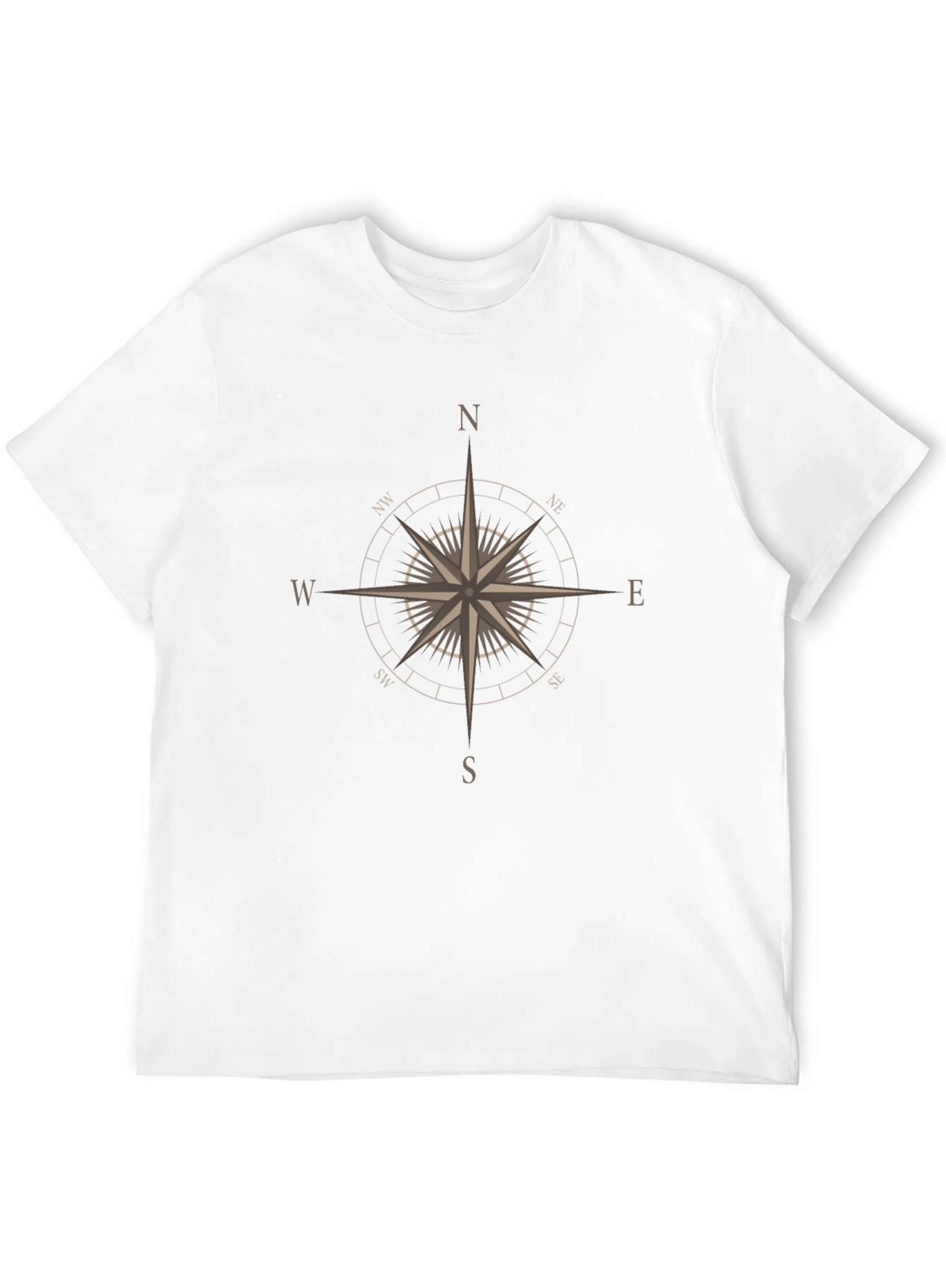 Compass Rose Graphic Tee - Black Cotton