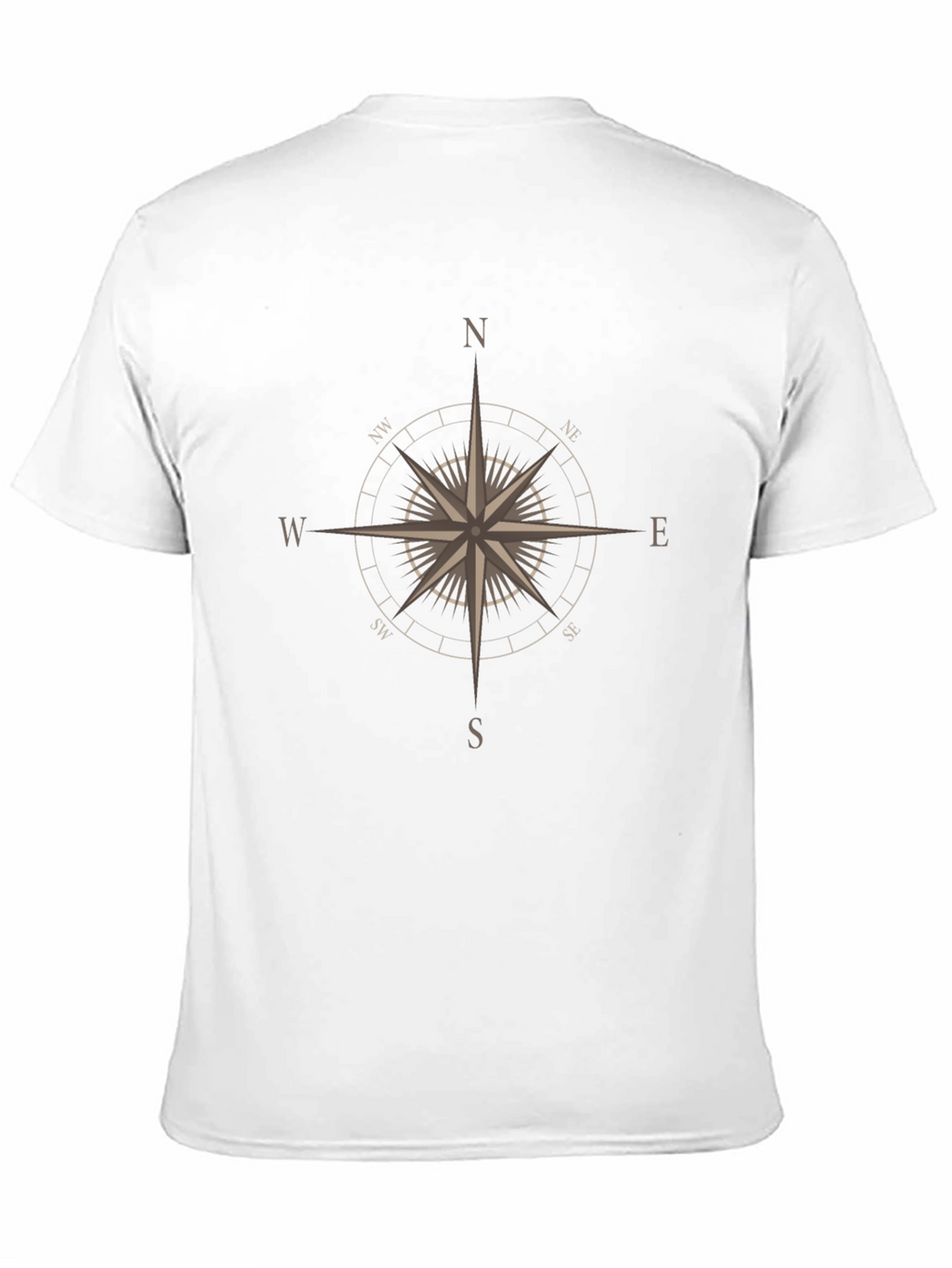 Compass Rose Graphic Tee - Black Cotton