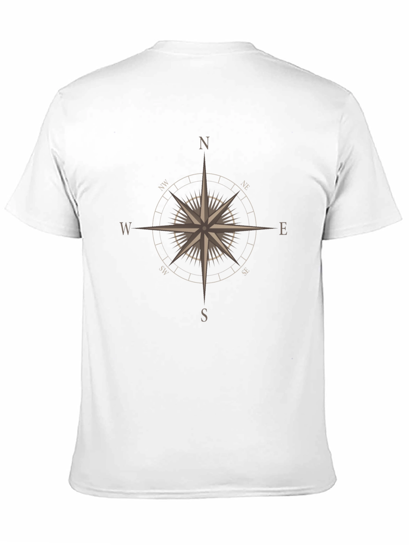 Compass Rose Graphic Tee - Black Cotton