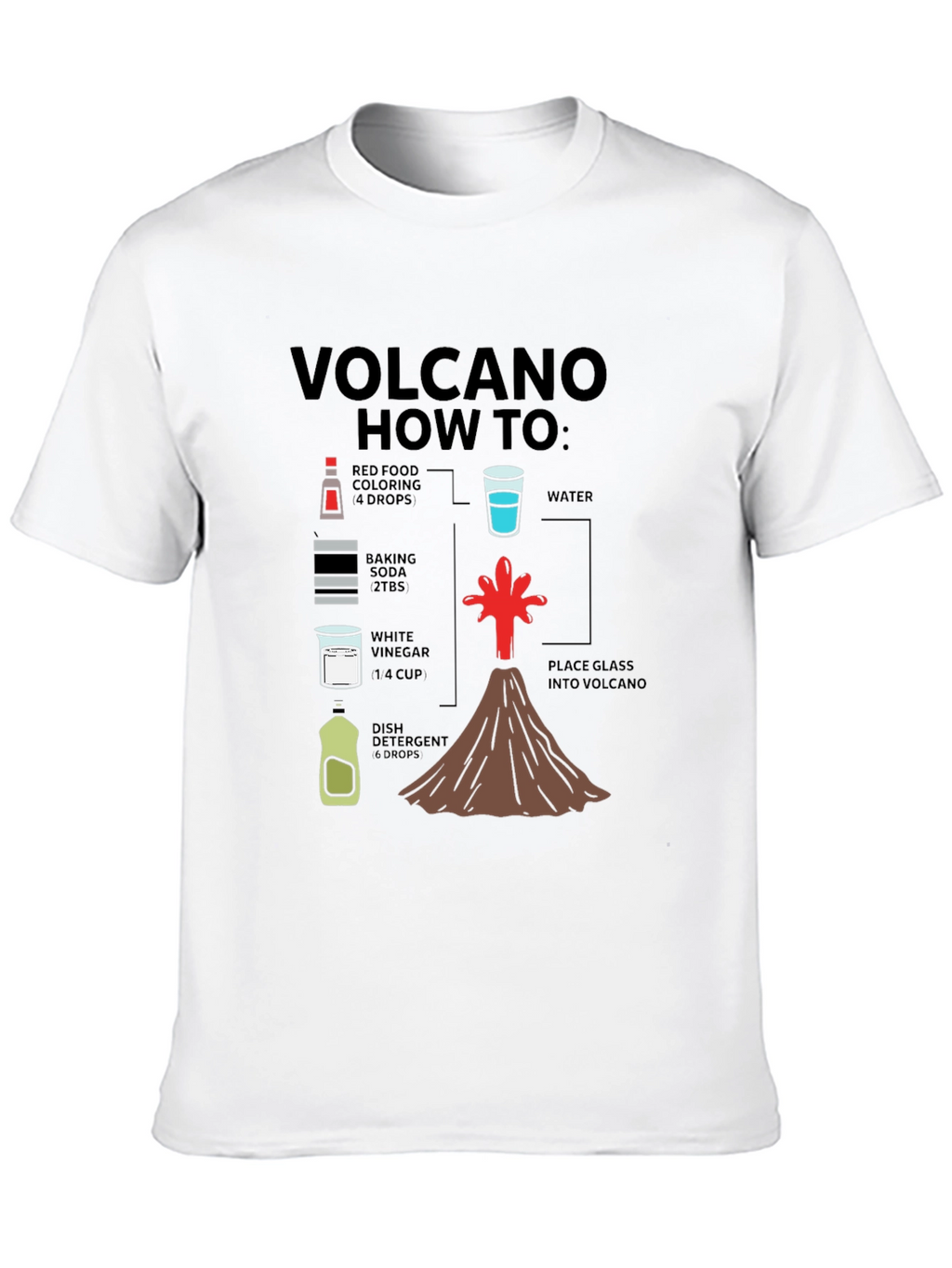 Volcano How-To T-Shirt Science Experiment Tee