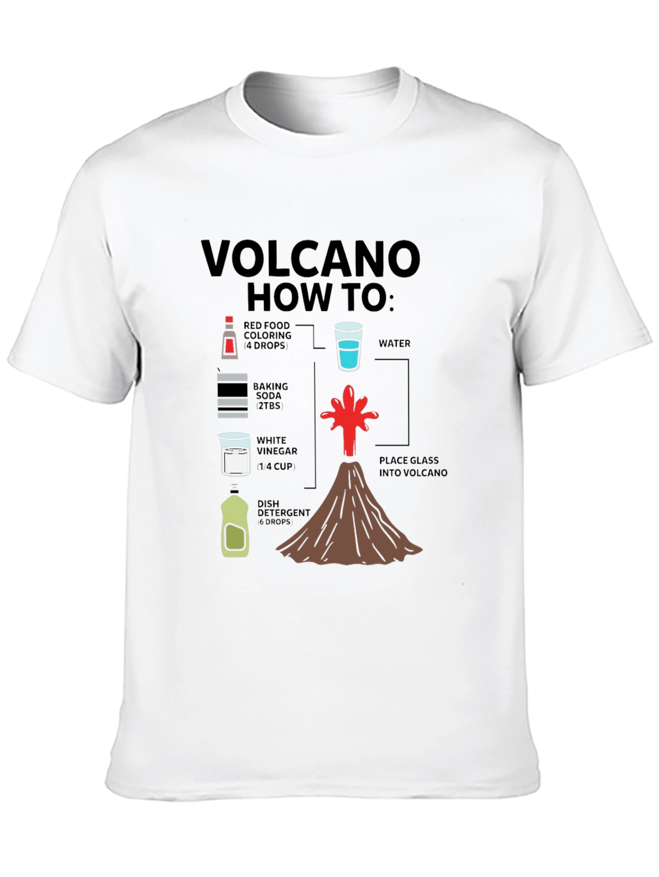 Volcano How-To T-Shirt Science Experiment Tee