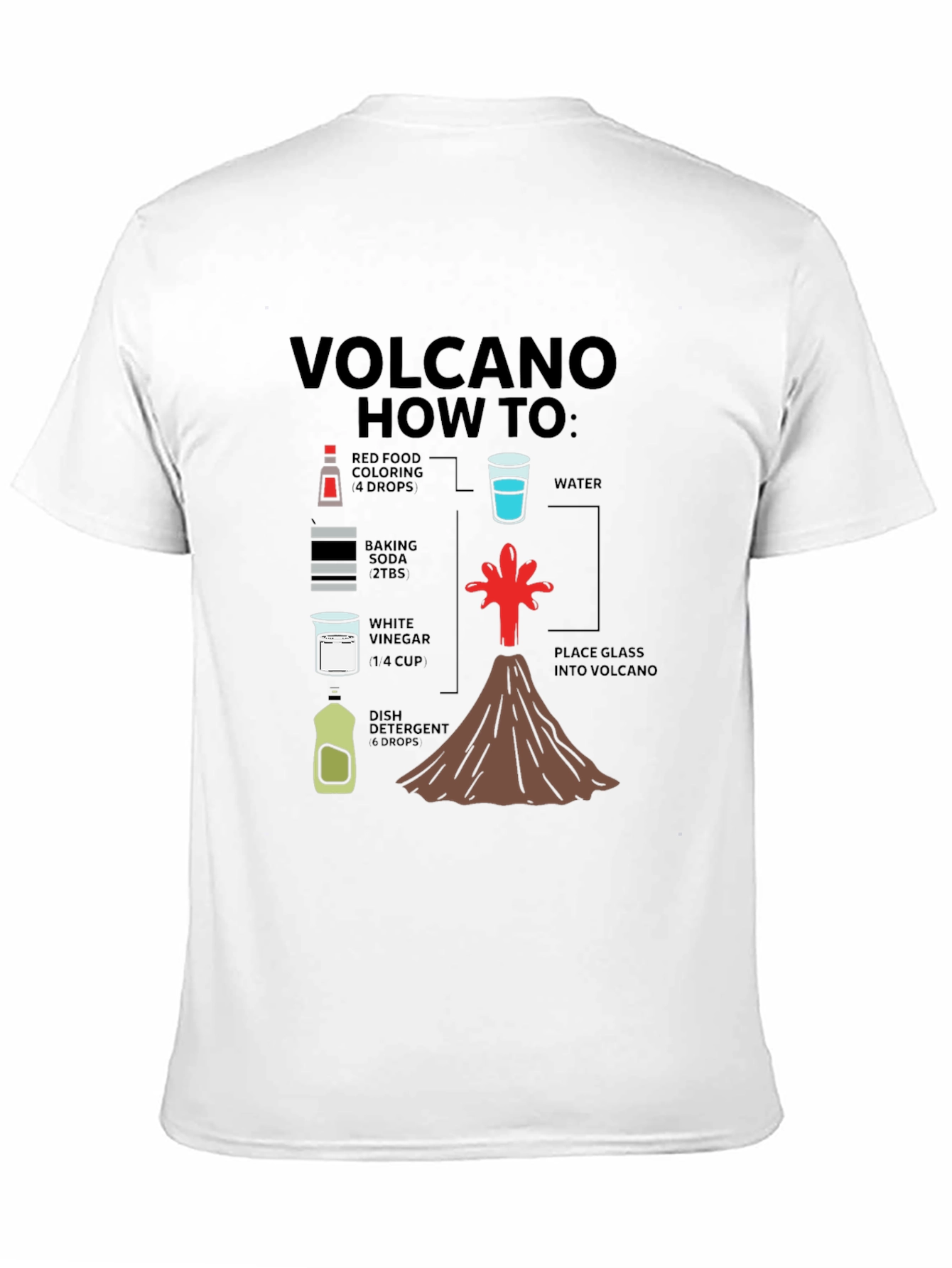 Volcano How-To T-Shirt Science Experiment Tee