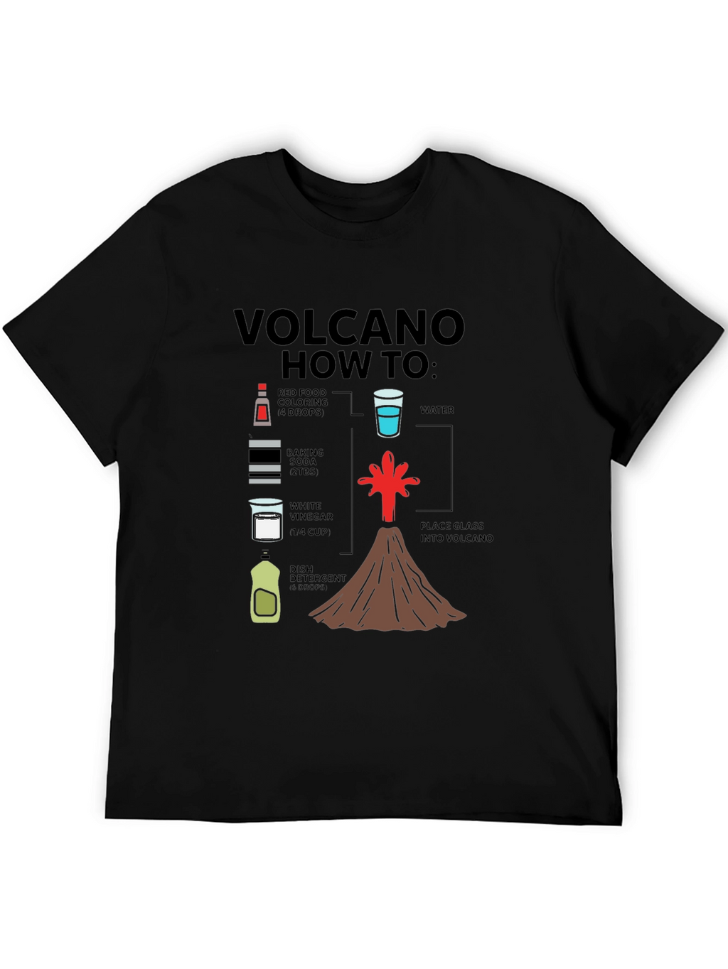Volcano How-To T-Shirt Science Experiment Tee