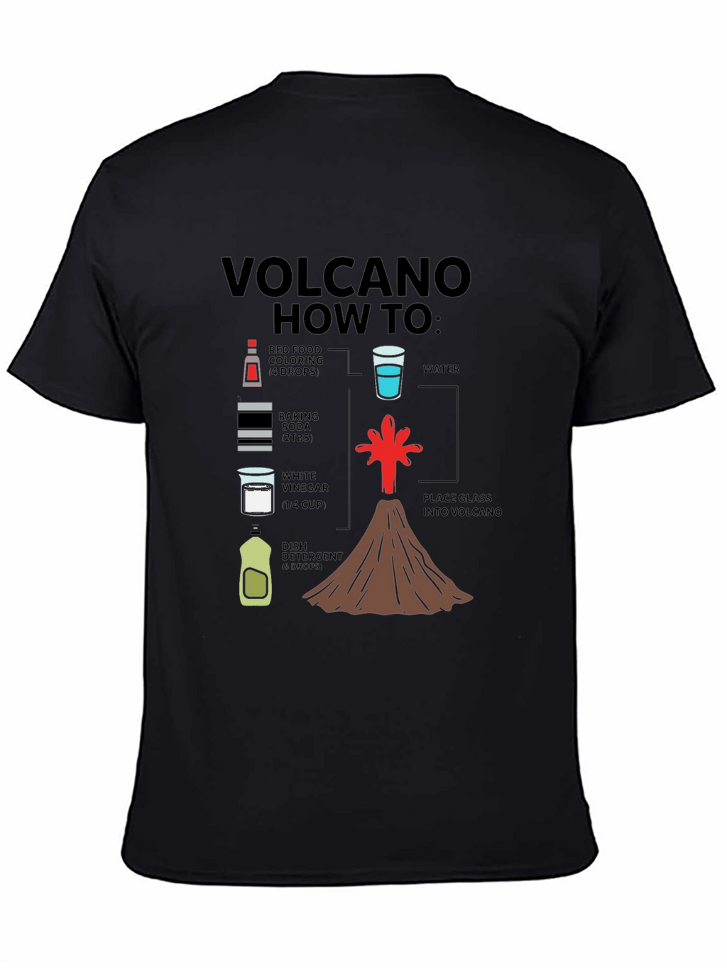 Volcano How-To T-Shirt Science Experiment Tee