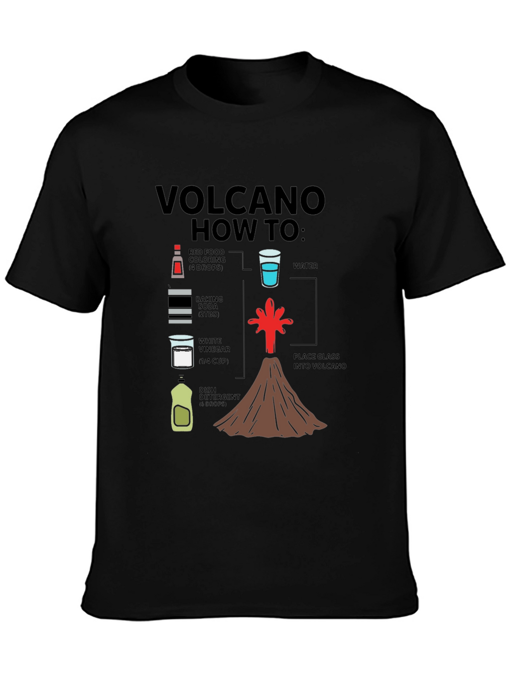 Volcano How-To T-Shirt Science Experiment Tee