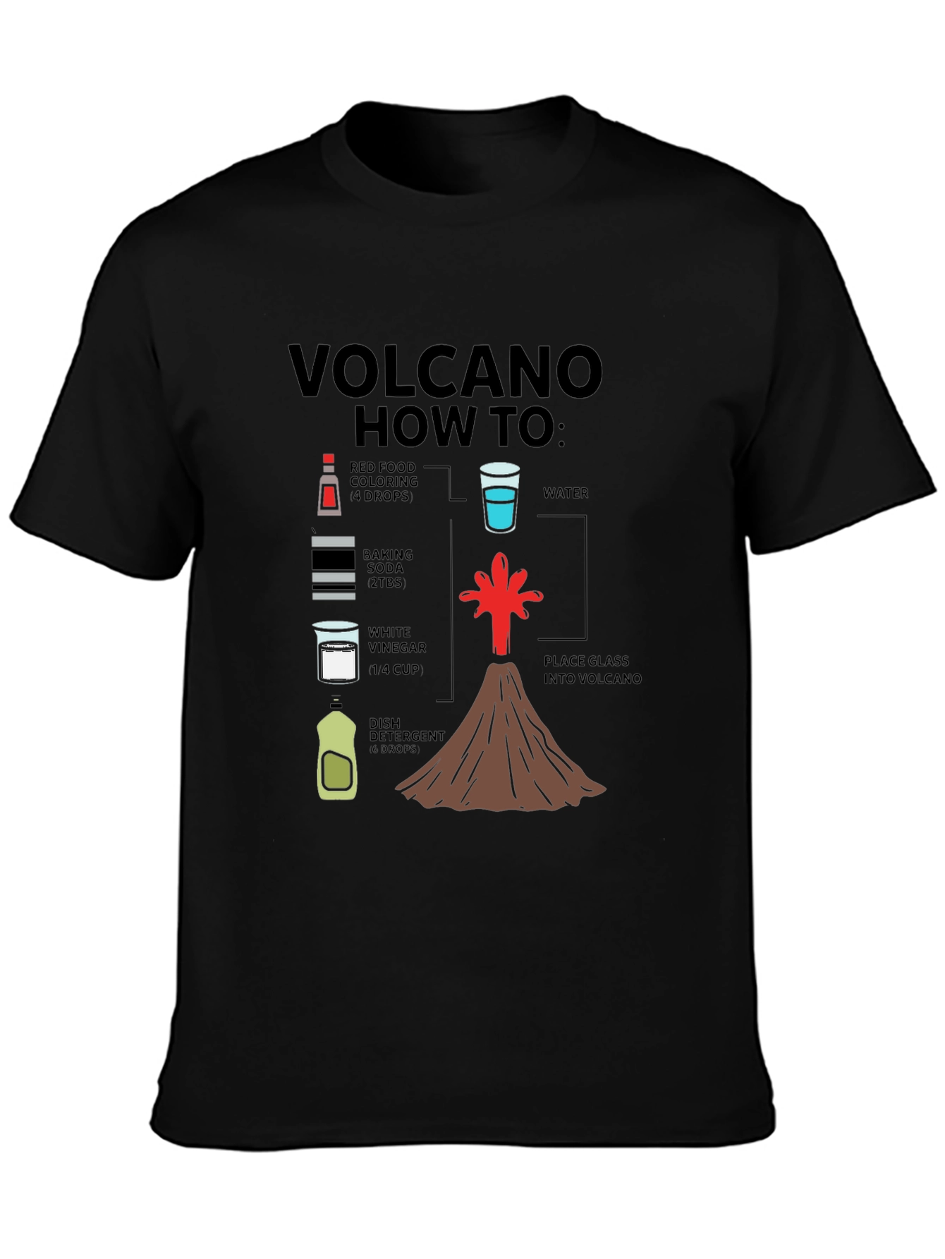 Volcano How-To T-Shirt Science Experiment Tee