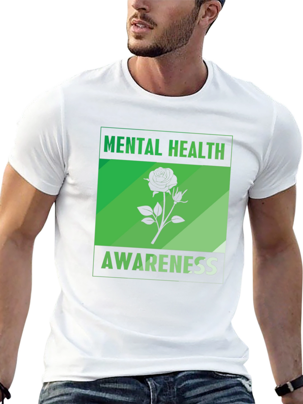 Mental Health Awareness Rose Graphic Tee