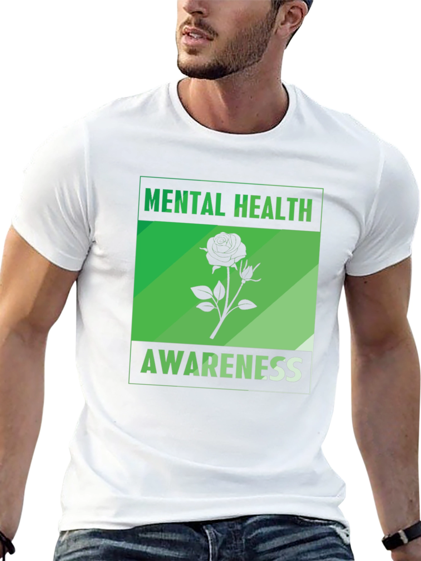 Mental Health Awareness Rose Graphic Tee