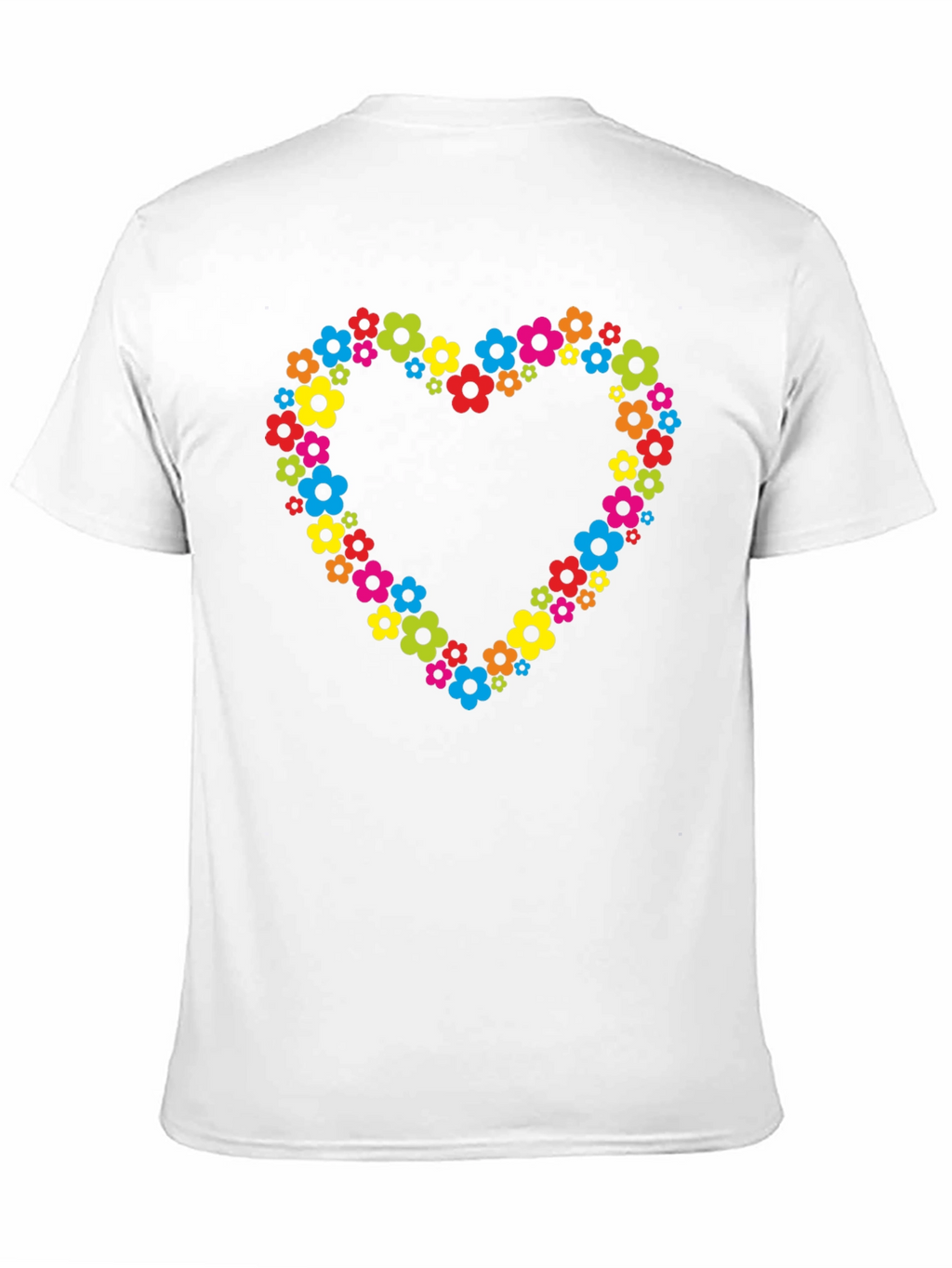 Floral Heart T-Shirt - Black