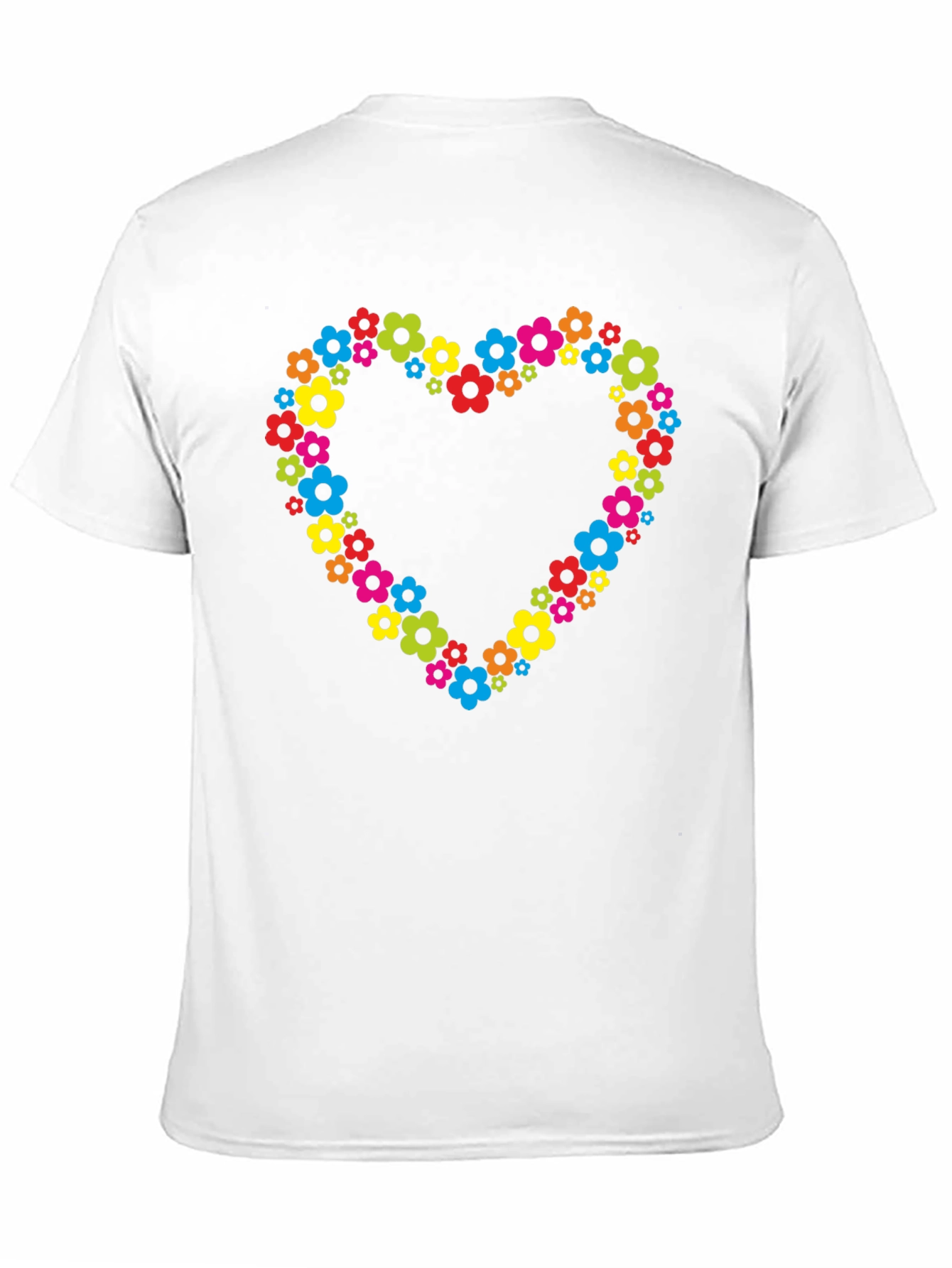 Floral Heart T-Shirt - Black