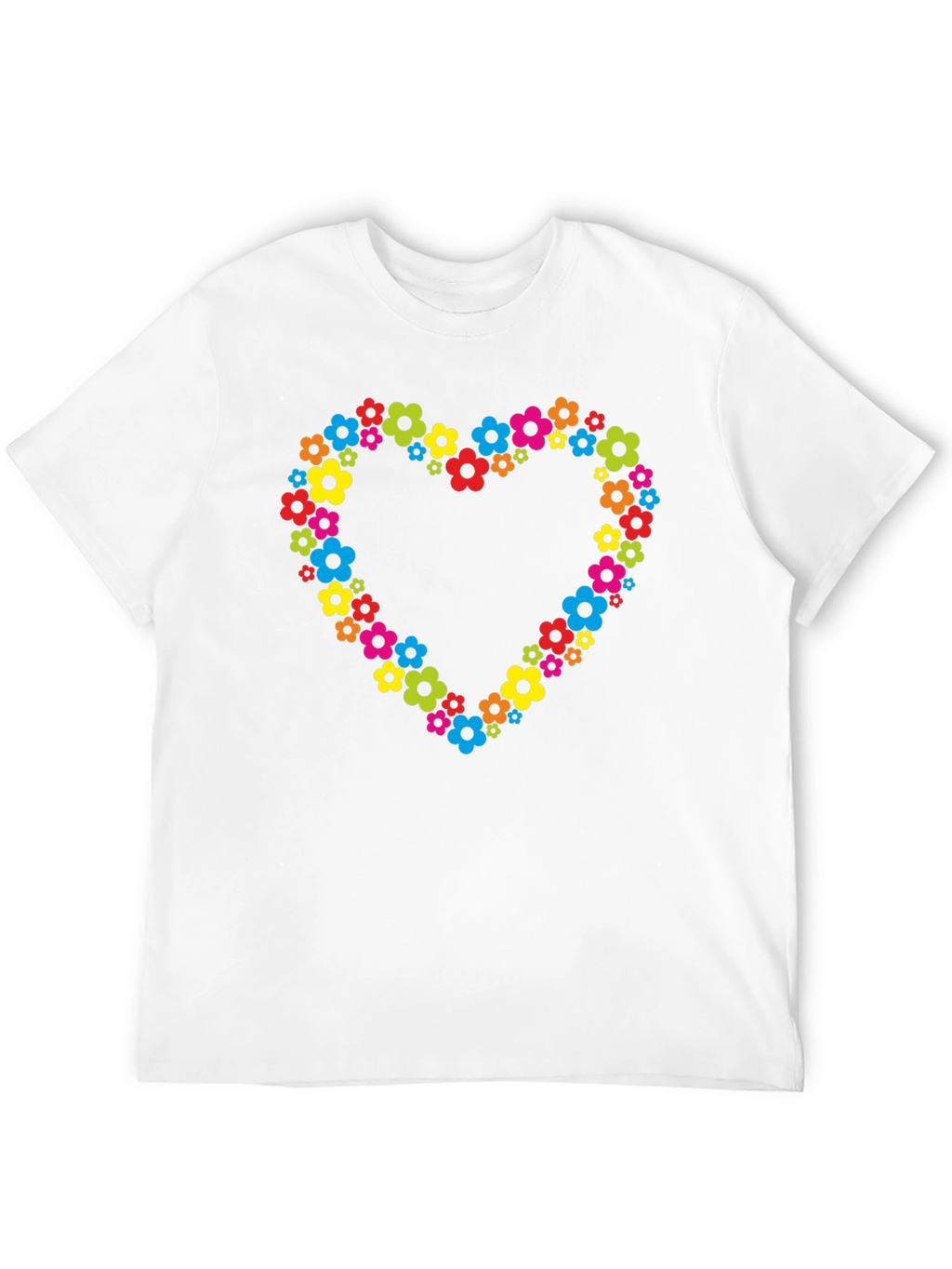 Floral Heart T-Shirt - Black