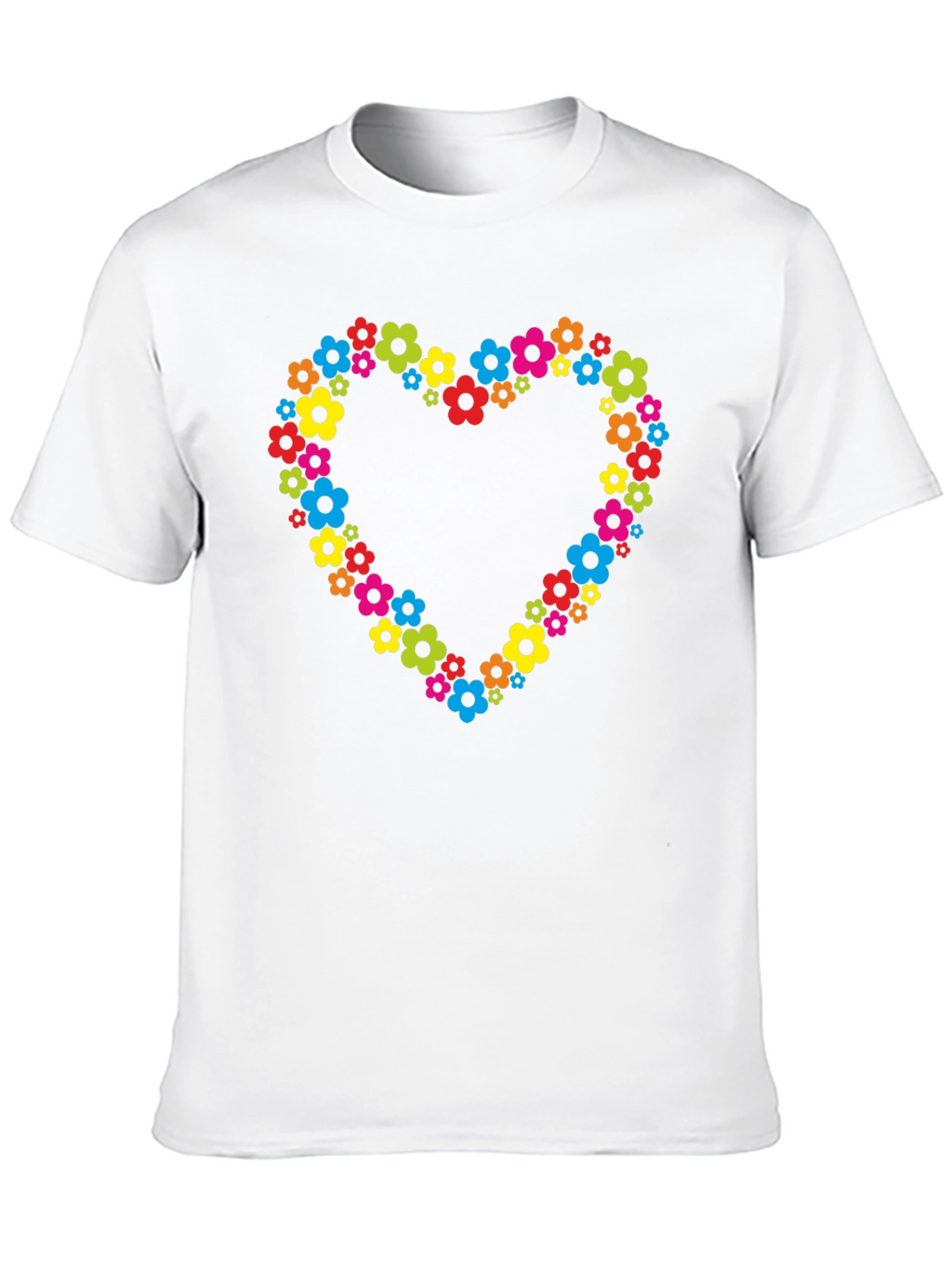 Floral Heart T-Shirt - Black