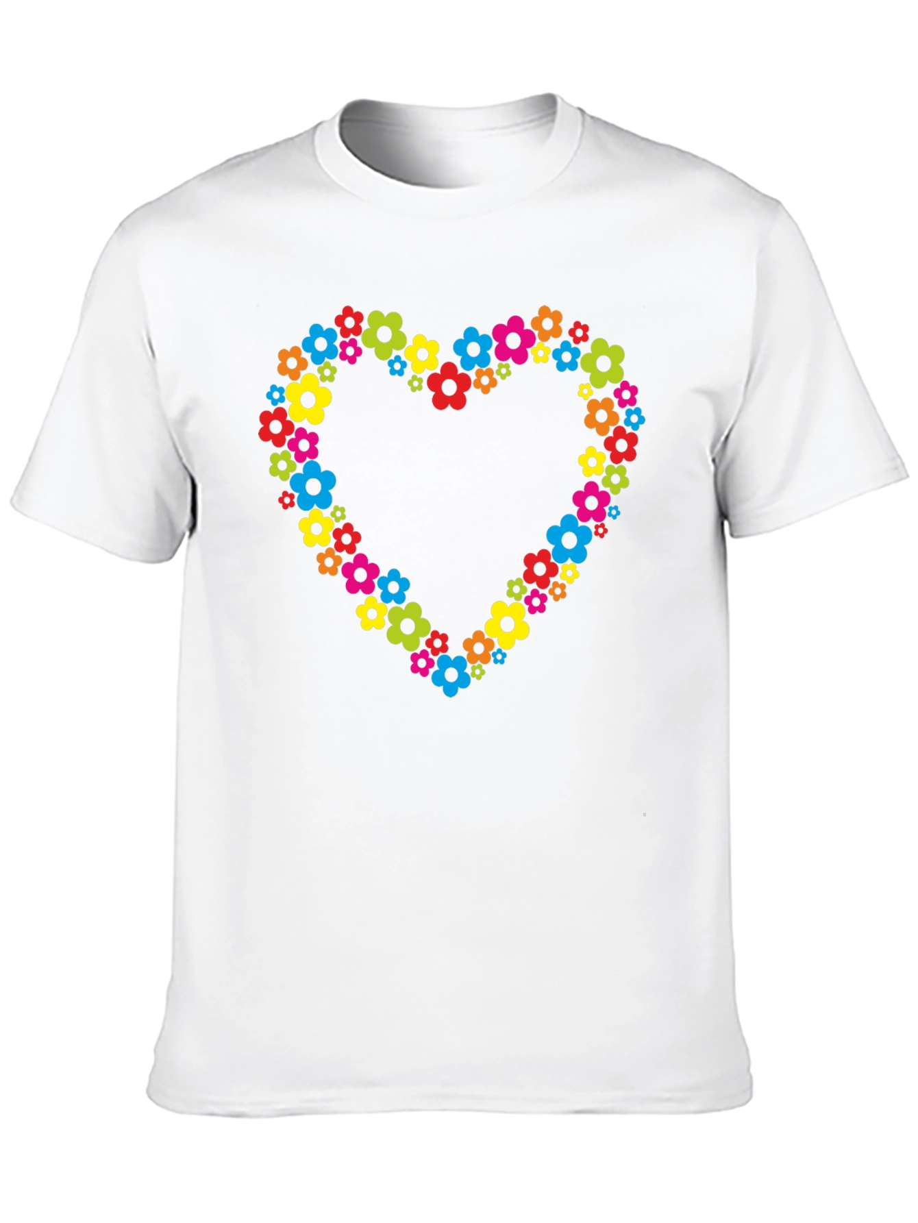 Floral Heart T-Shirt - Black