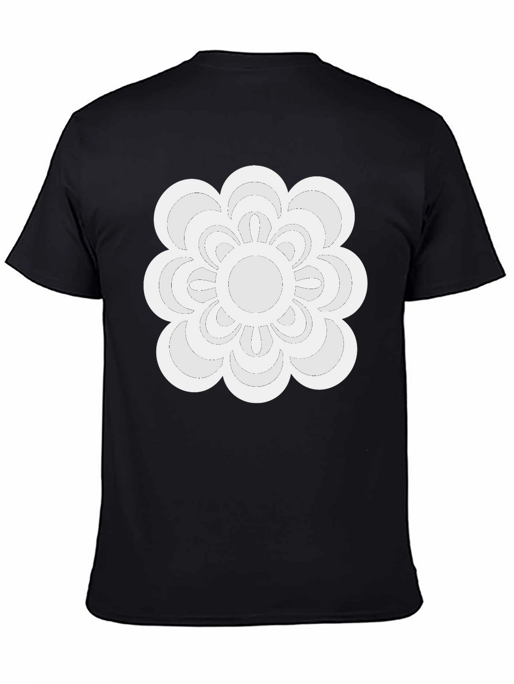 Modern Floral Tee - Black Casual Shirt