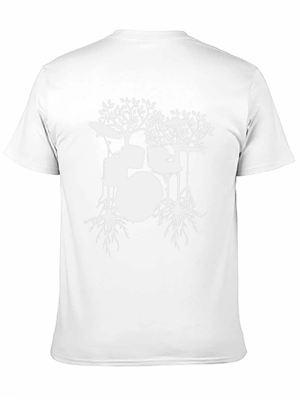 Drum Tree Graphic Tee - Black Cotton T-Shirt