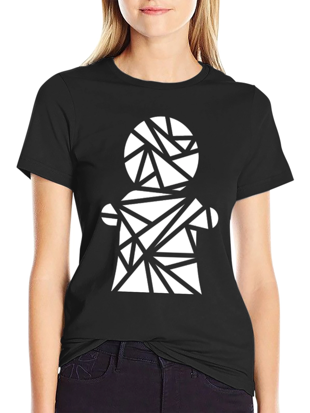 Geometric Figure Black T-Shirt