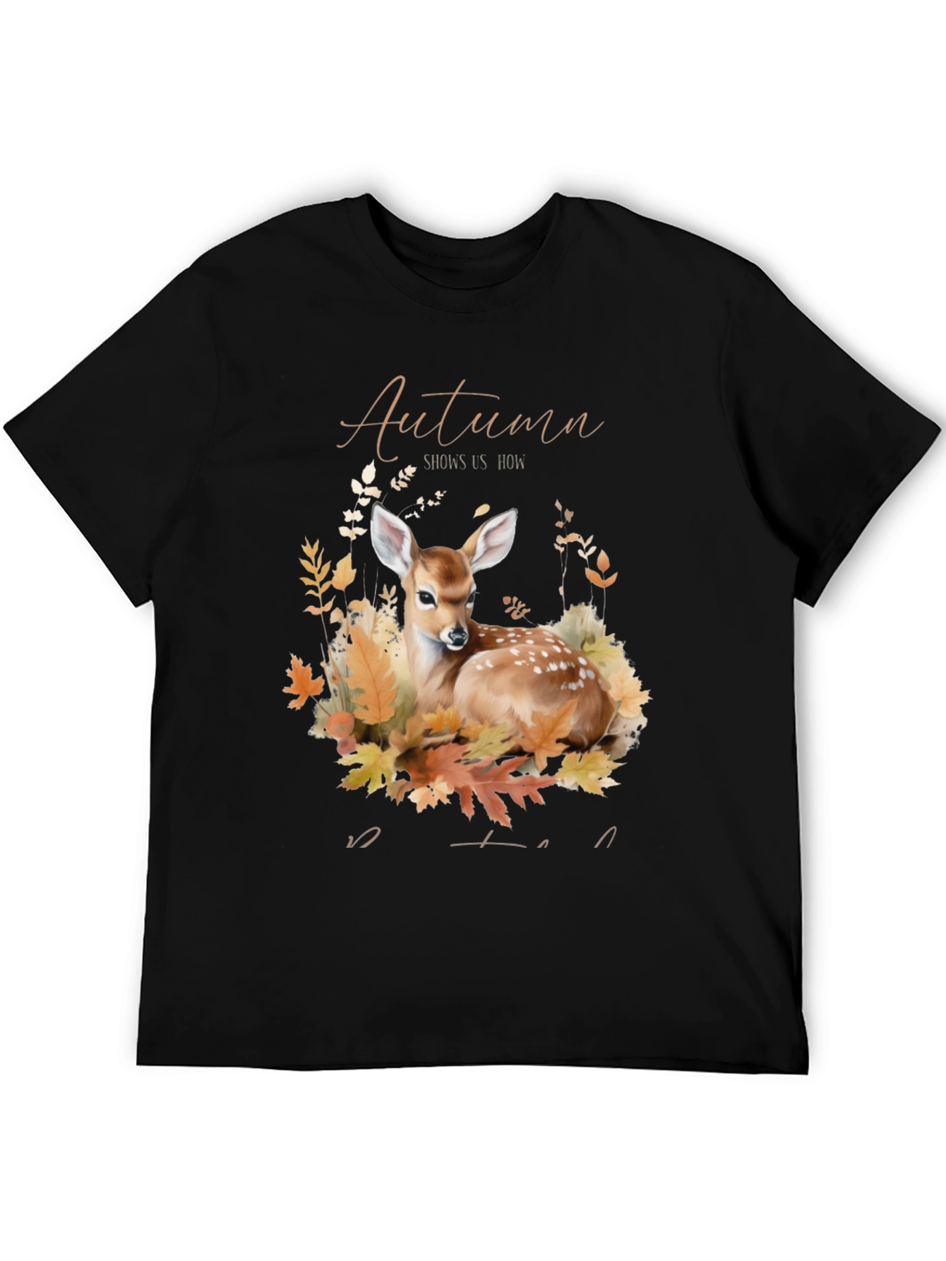 Autumn Deer Graphic T-Shirt
