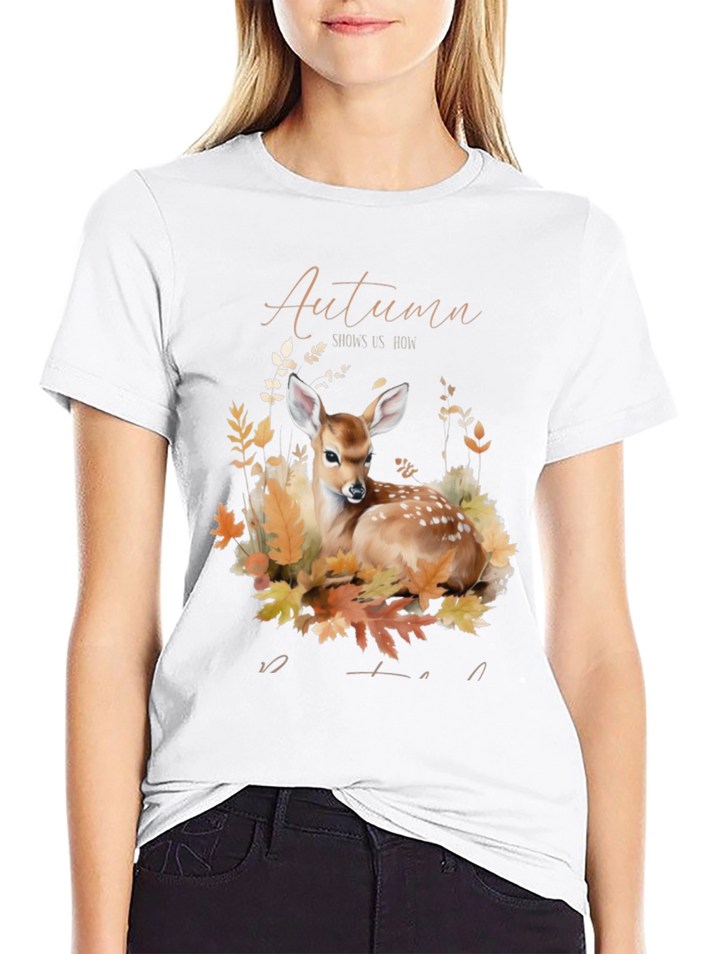 Autumn Deer Graphic T-Shirt
