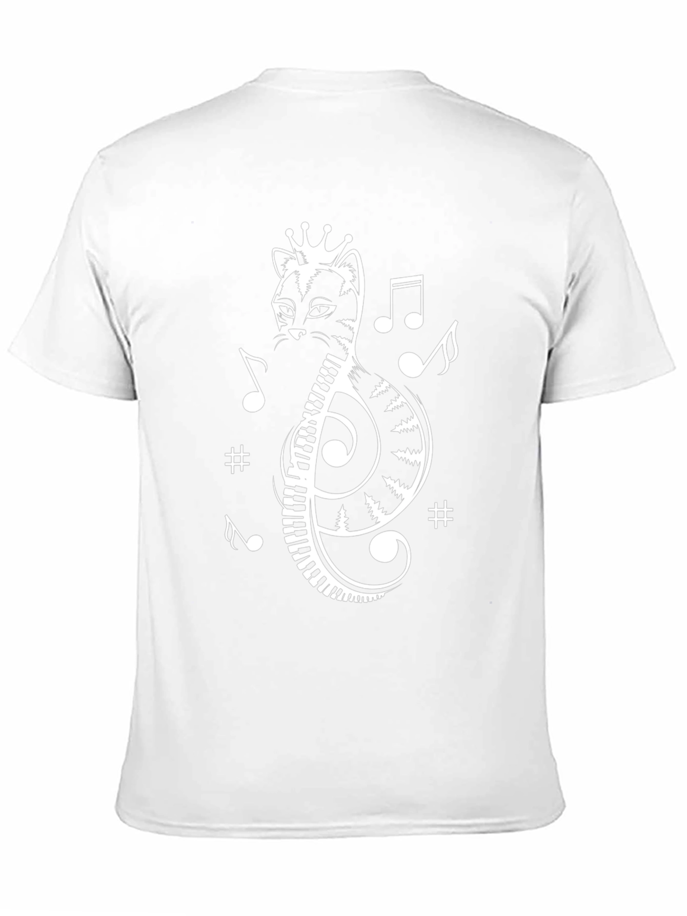 Musical Cat T-Shirt - Treble Clef Cat Tee