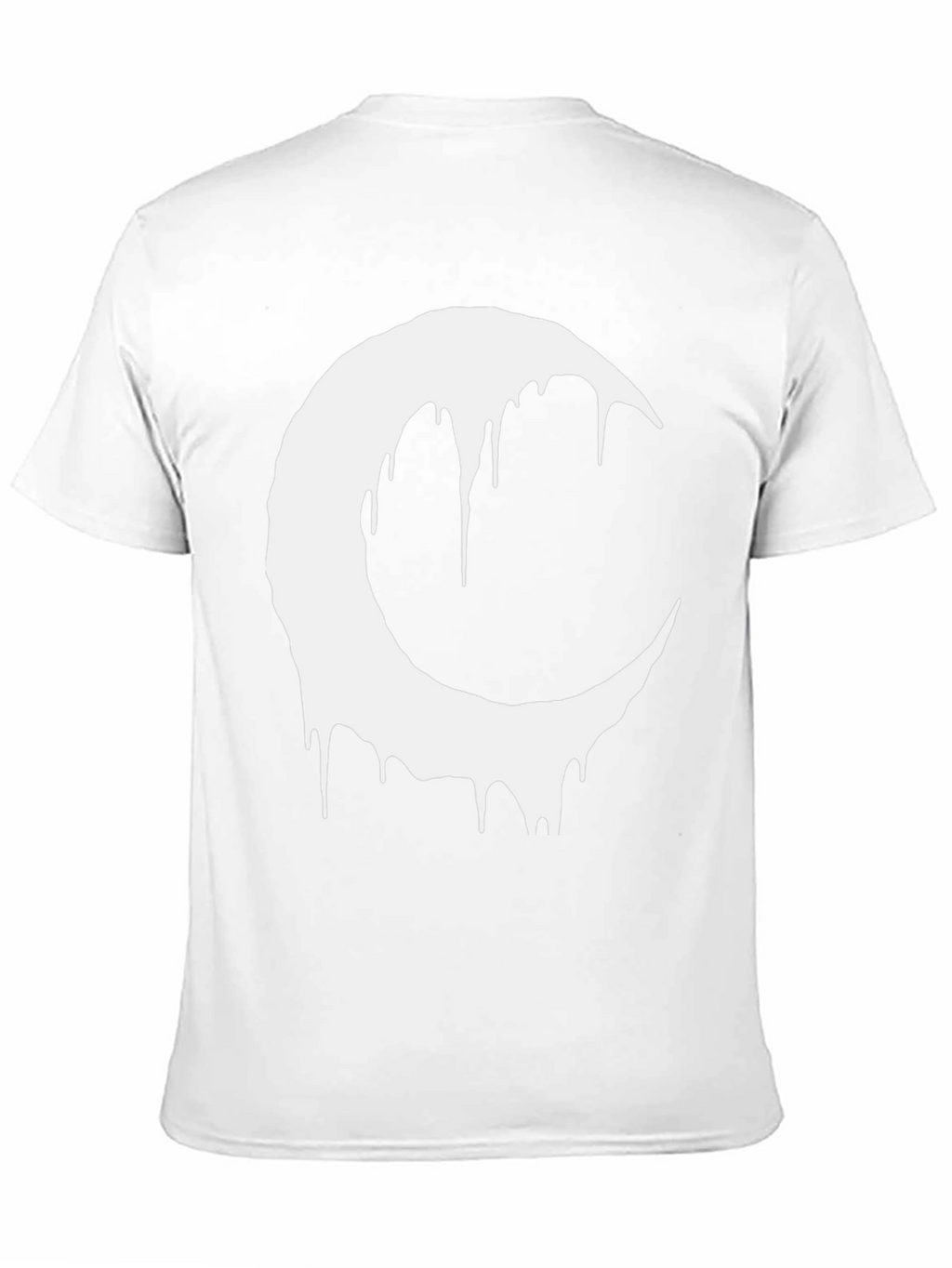 Black T-Shirt with Dripping Crescent Moon Design