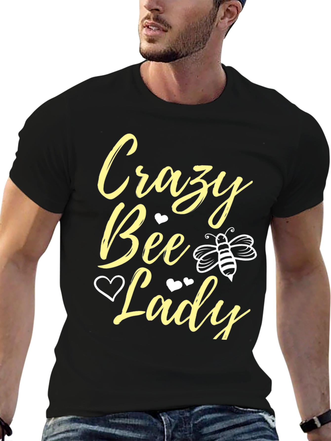 Crazy Bee Lady T-Shirt - Black