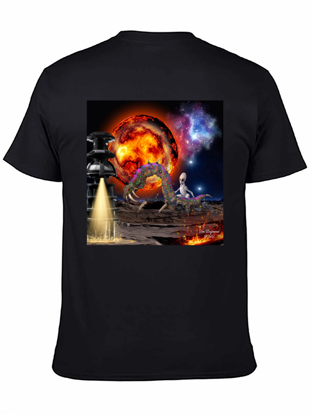 Alien Landing T-Shirt: Sci-Fi Design