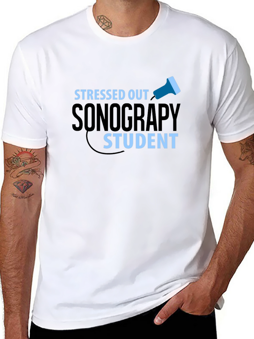 Stressed Out Sonography Student Graphic Tee