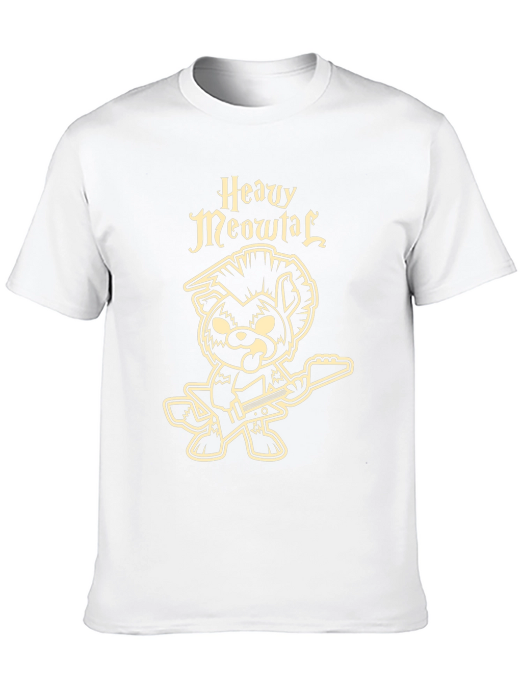 Heavy Meowtal T-Shirt - Rocker Cat Graphic Tee