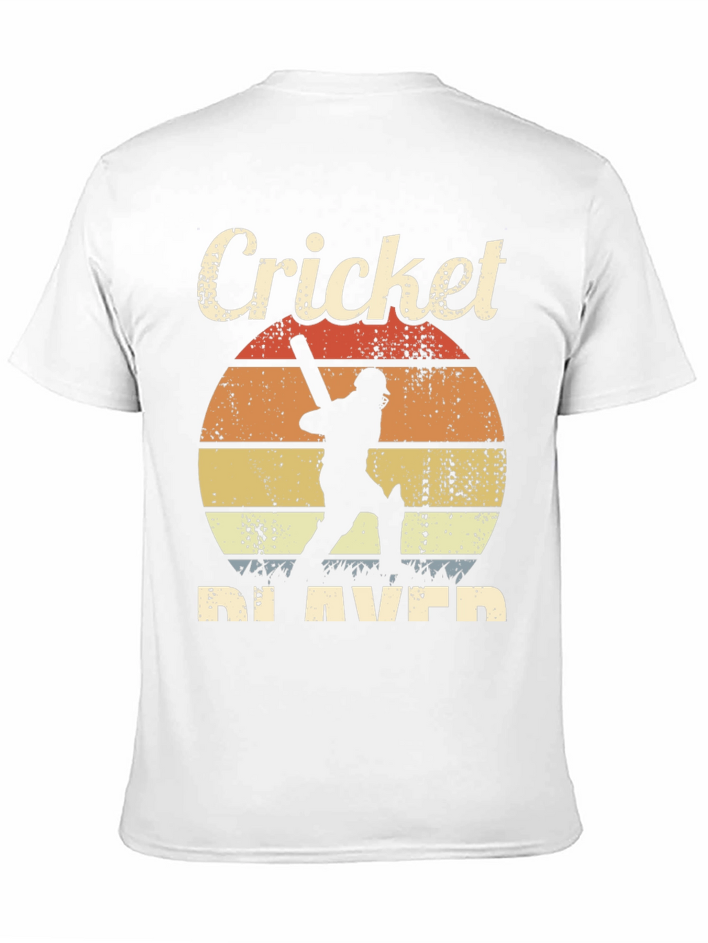 Retro Cricket Player Graphic T-Shirt