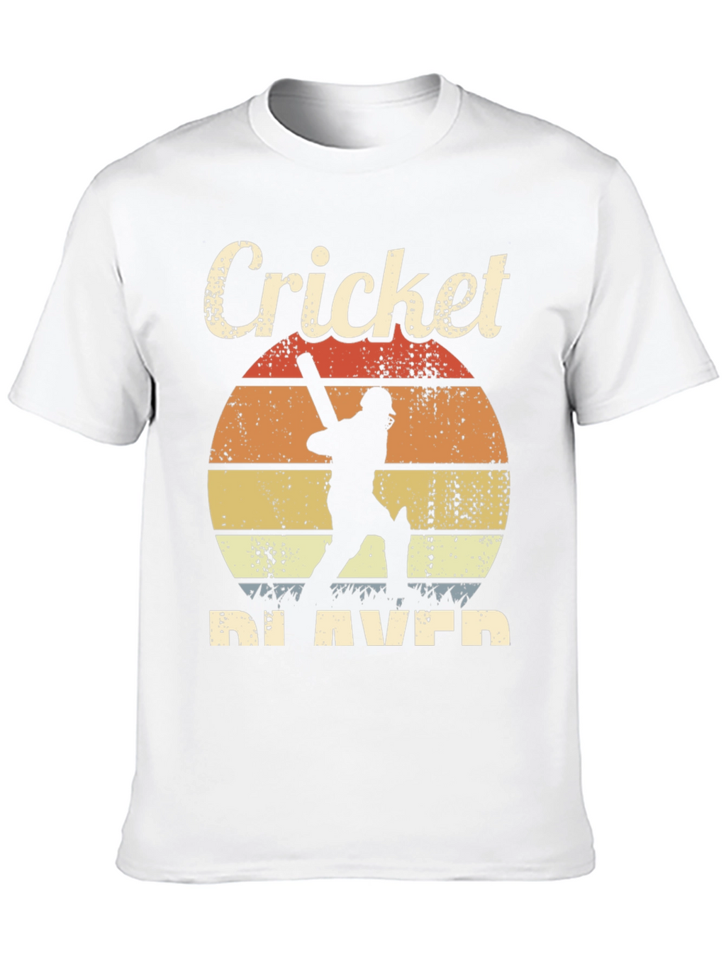 Retro Cricket Player Graphic T-Shirt