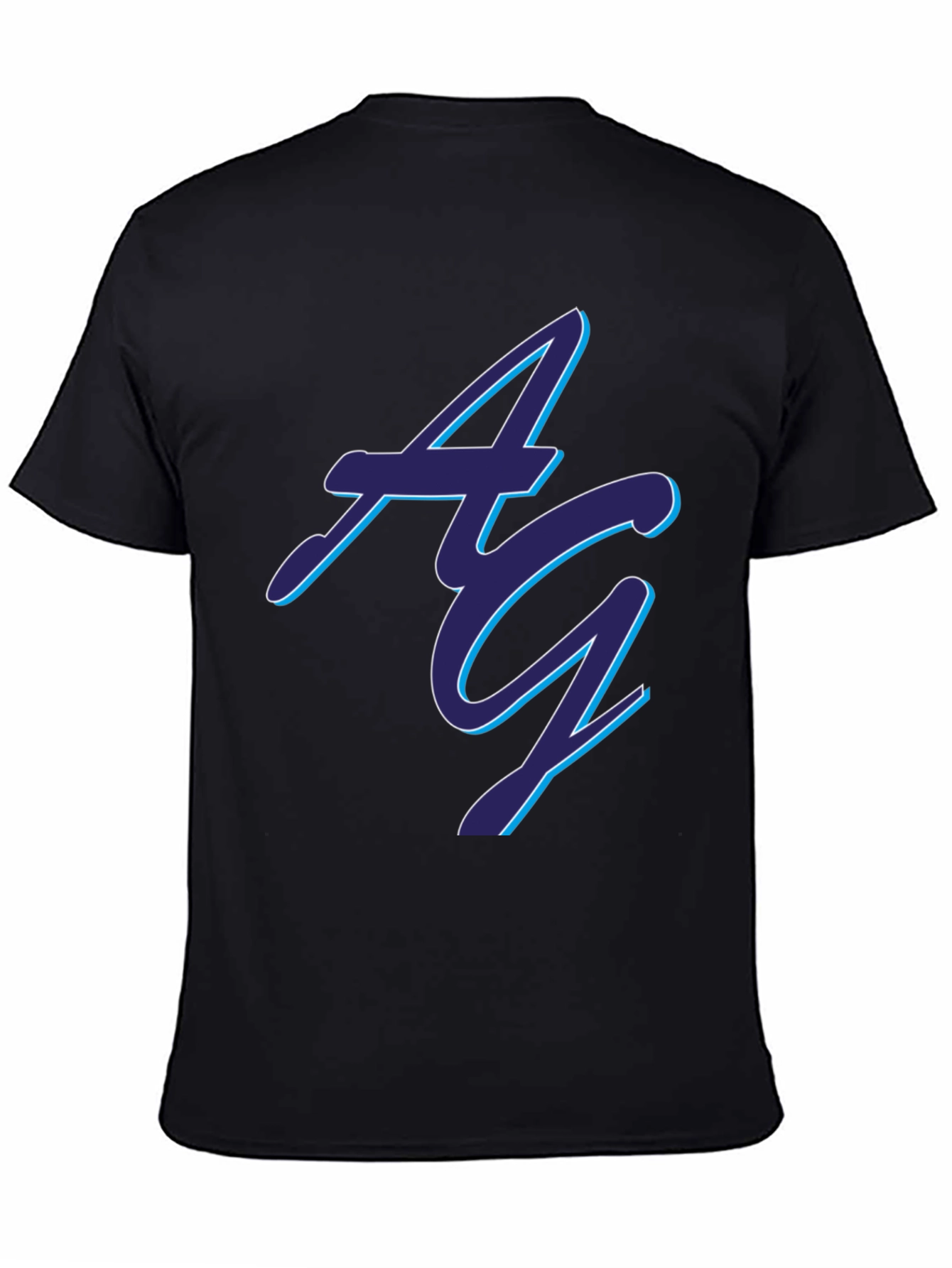 Stylish Black AG Graphic Tee - Soft Cotton Blend