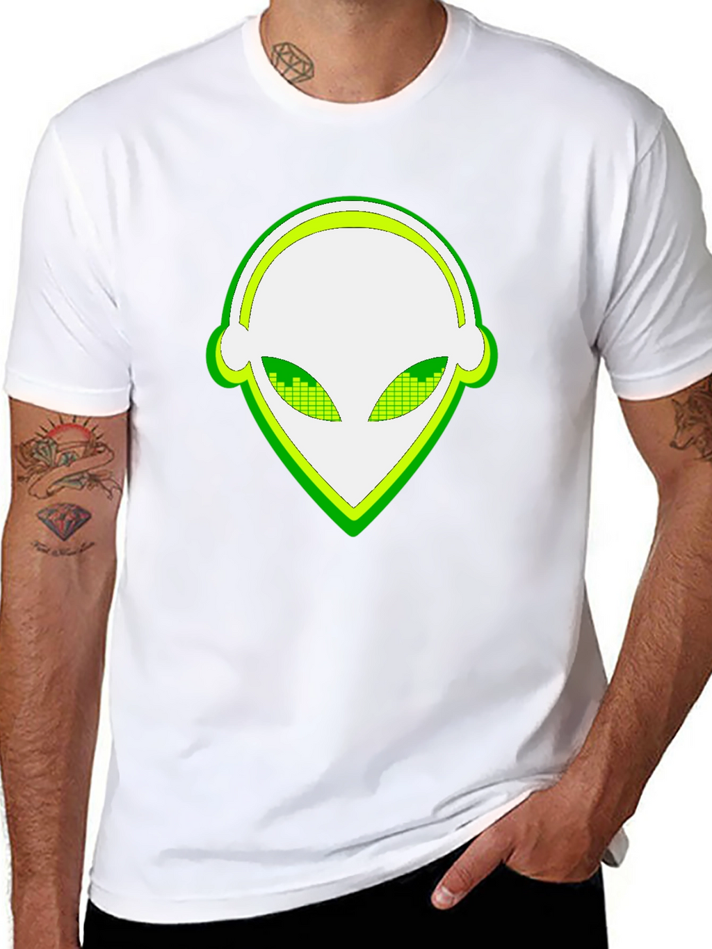 Alien Head T-Shirt - Cool Graphic Tee