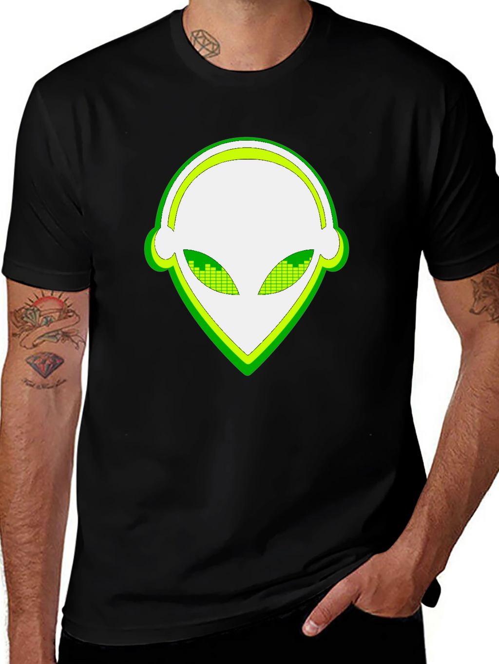 Alien Head T-Shirt - Cool Graphic Tee