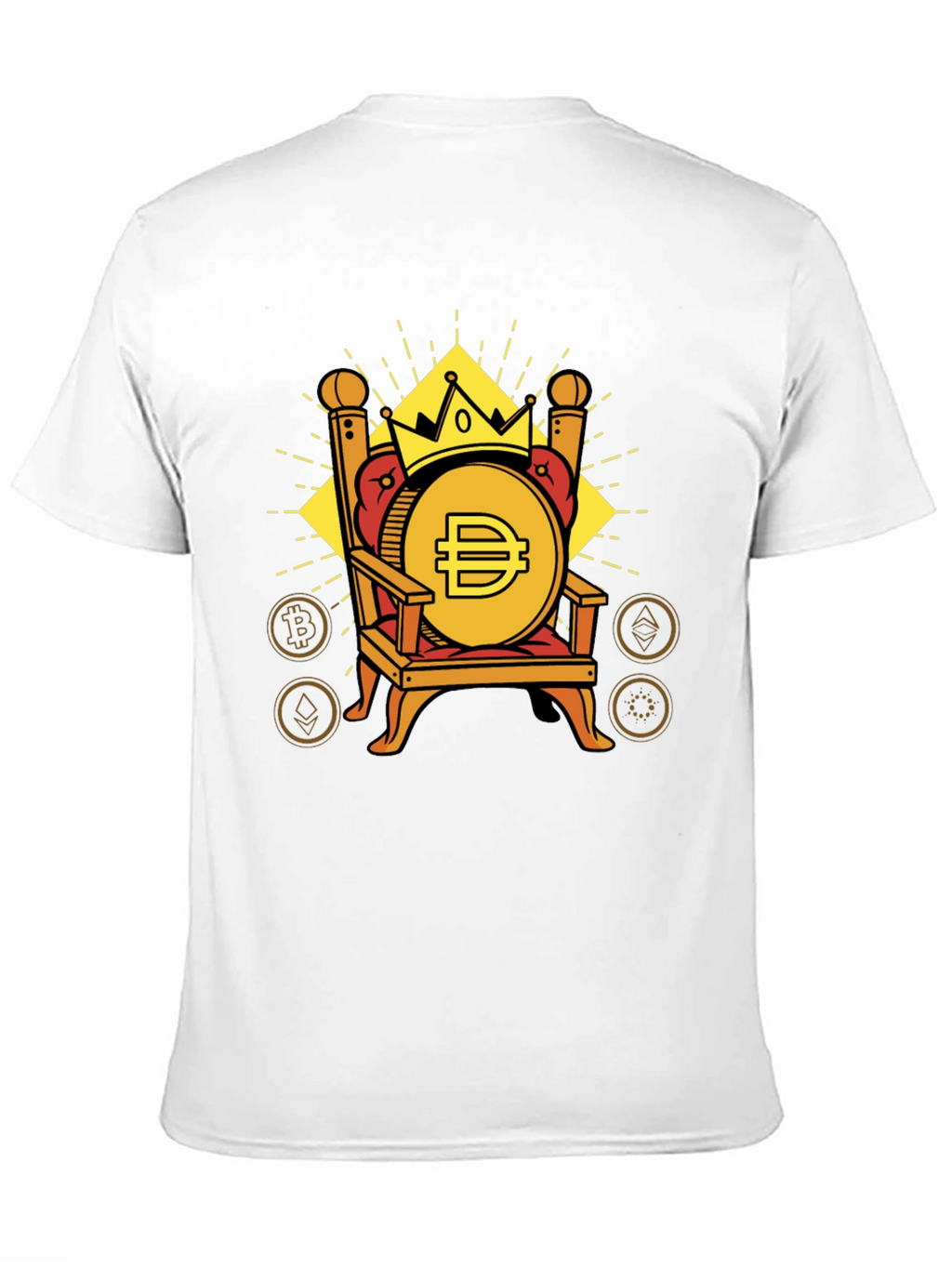 Crypto King Black T-Shirt - Coin Design