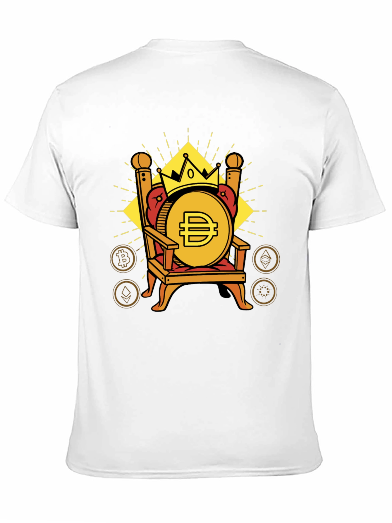 Crypto King Black T-Shirt - Coin Design