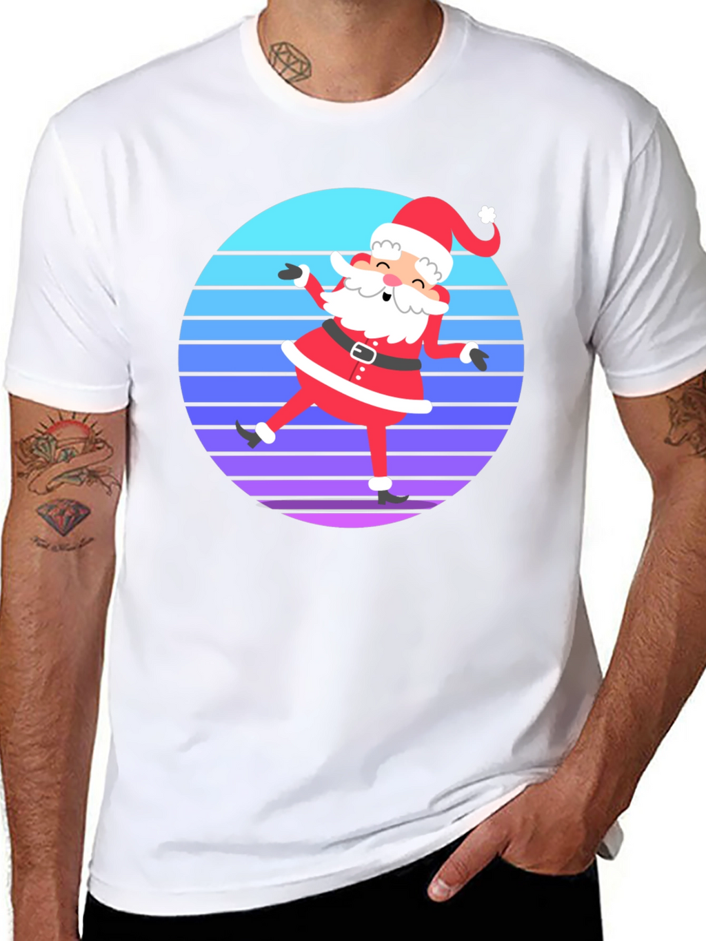 Santa Dab T-Shirt - Retro Holiday Style