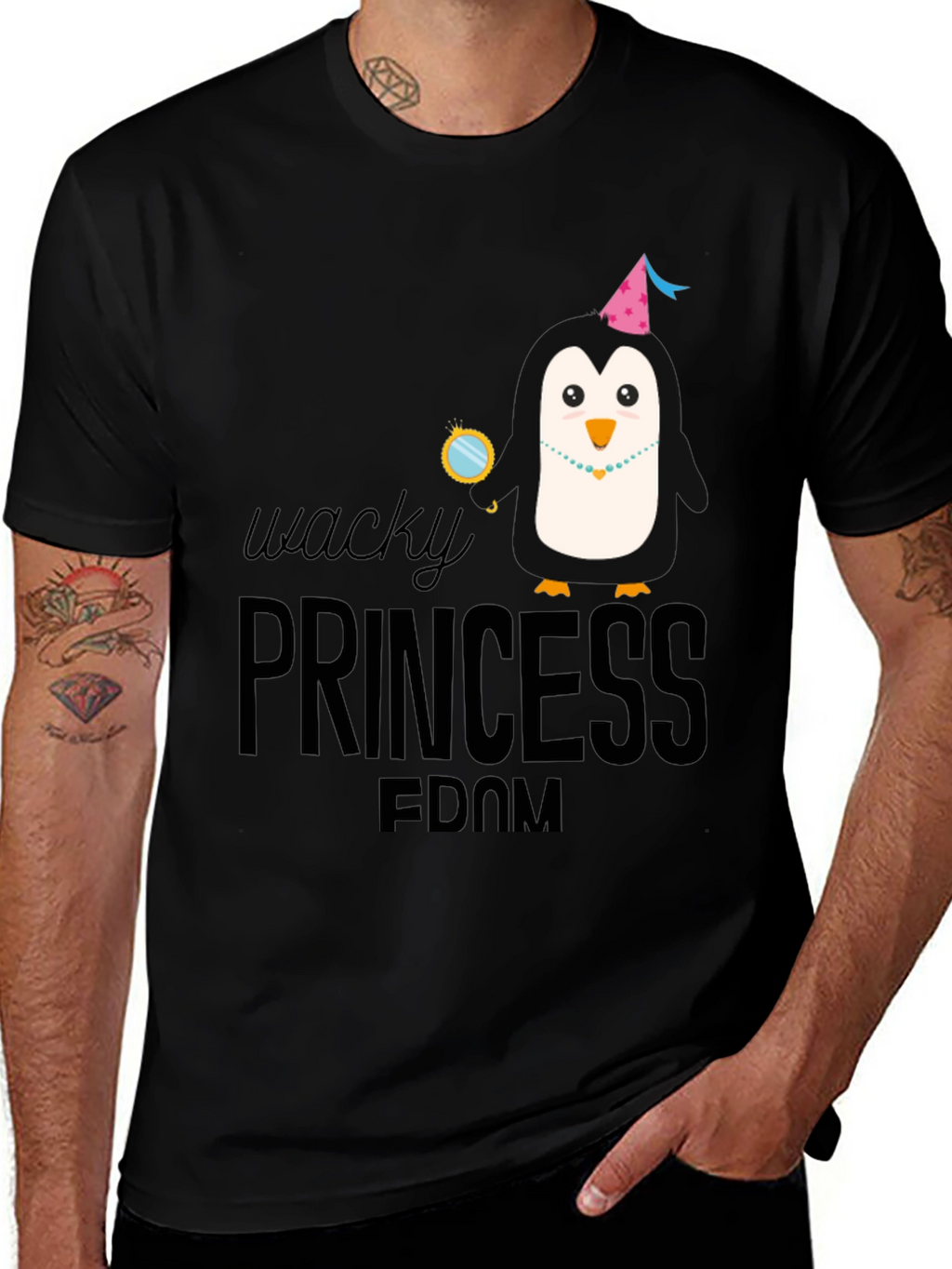 Wacky Princess Fdom Penguin Graphic T-Shirt