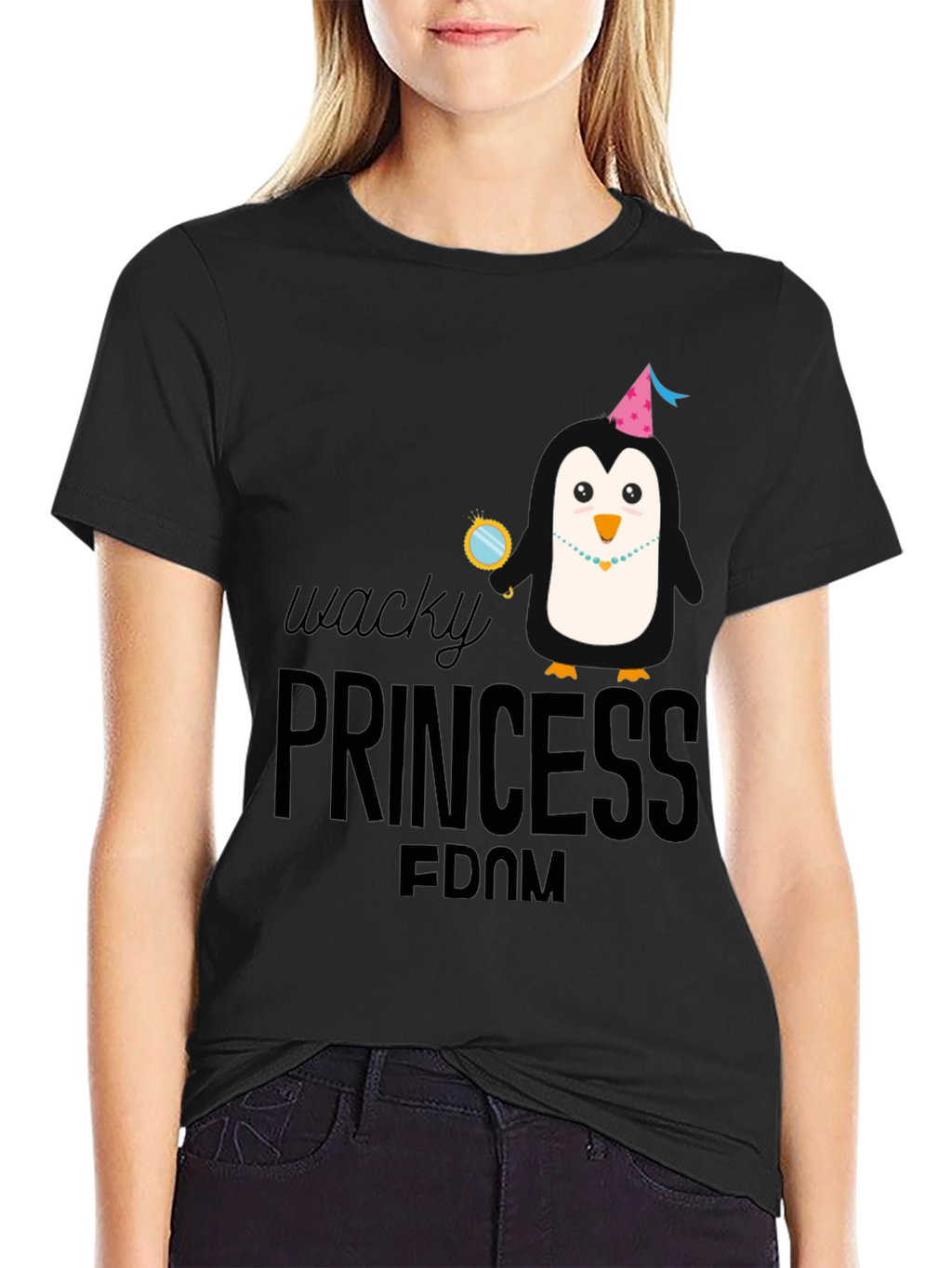Wacky Princess Fdom Penguin Graphic T-Shirt
