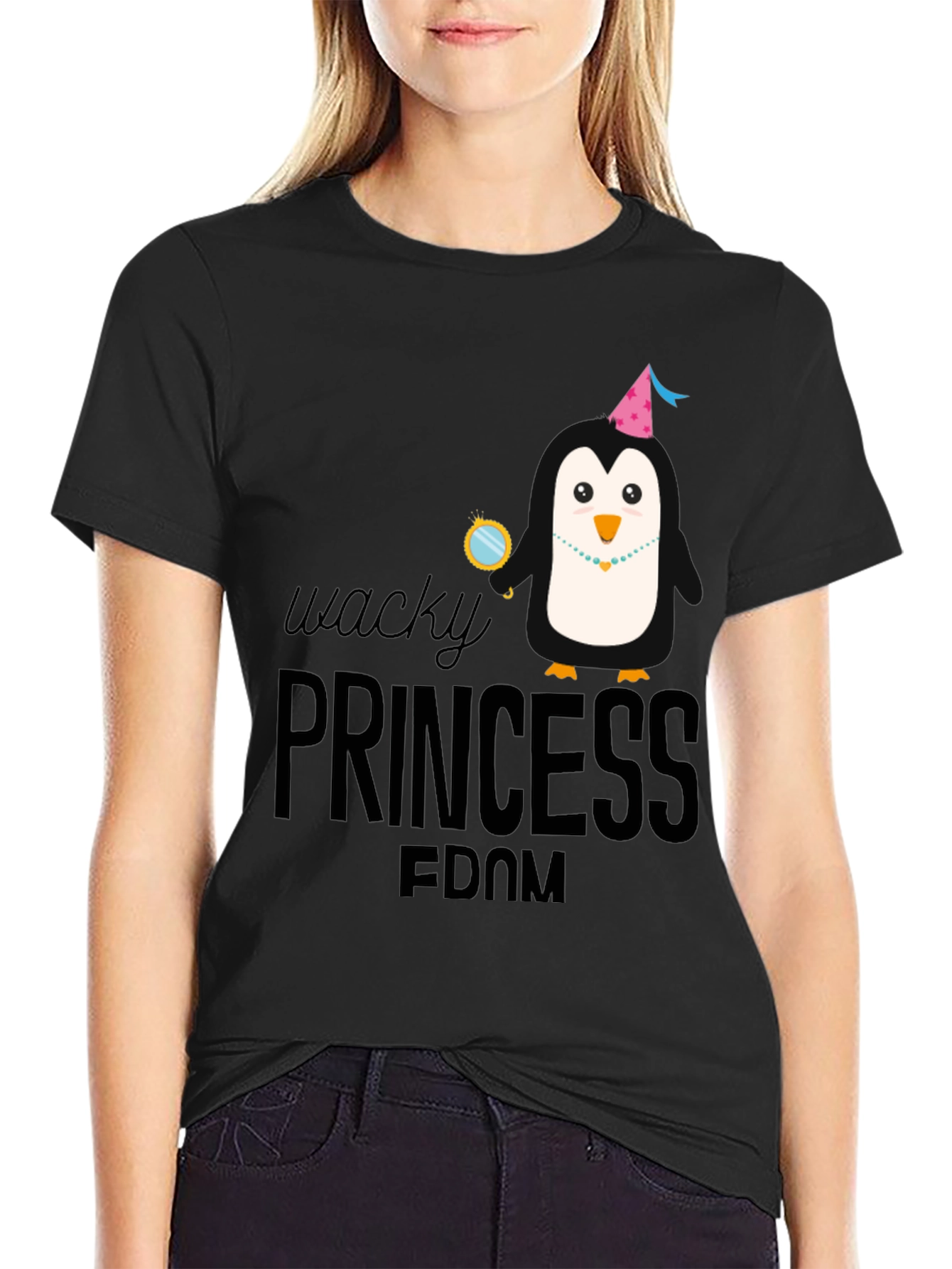 Wacky Princess Fdom Penguin Graphic T-Shirt