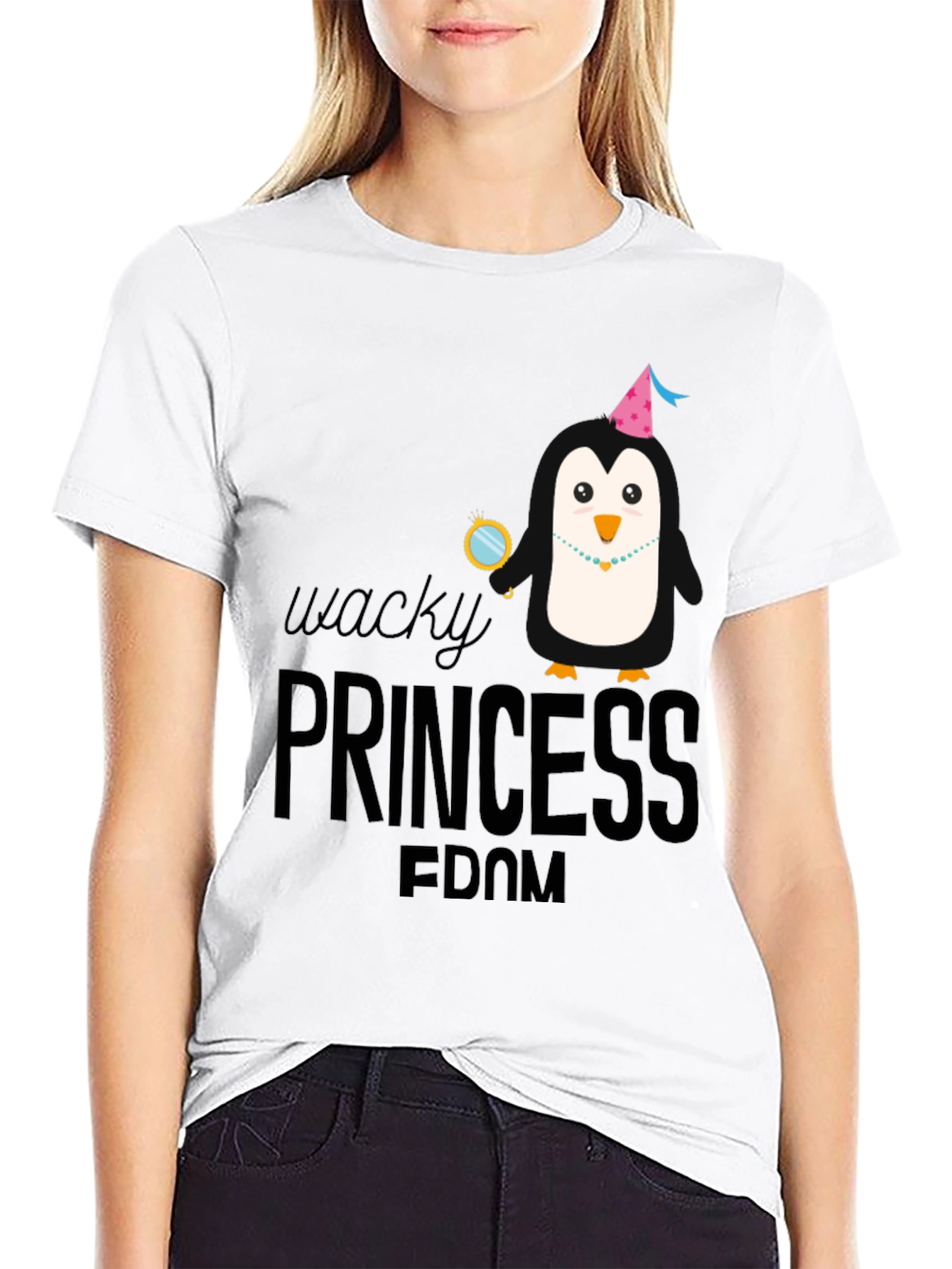 Wacky Princess Fdom Penguin Graphic T-Shirt