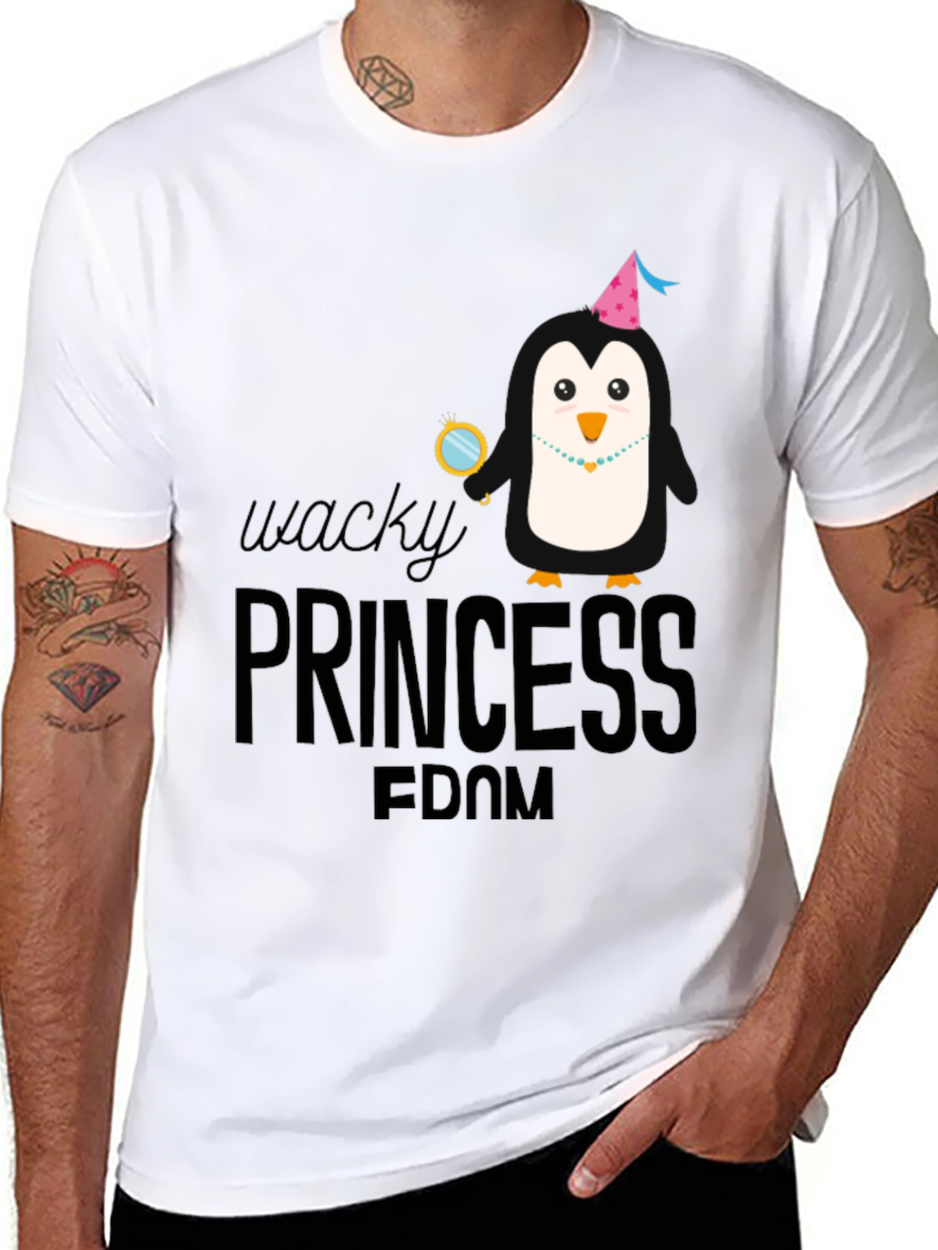 Wacky Princess Fdom Penguin Graphic T-Shirt