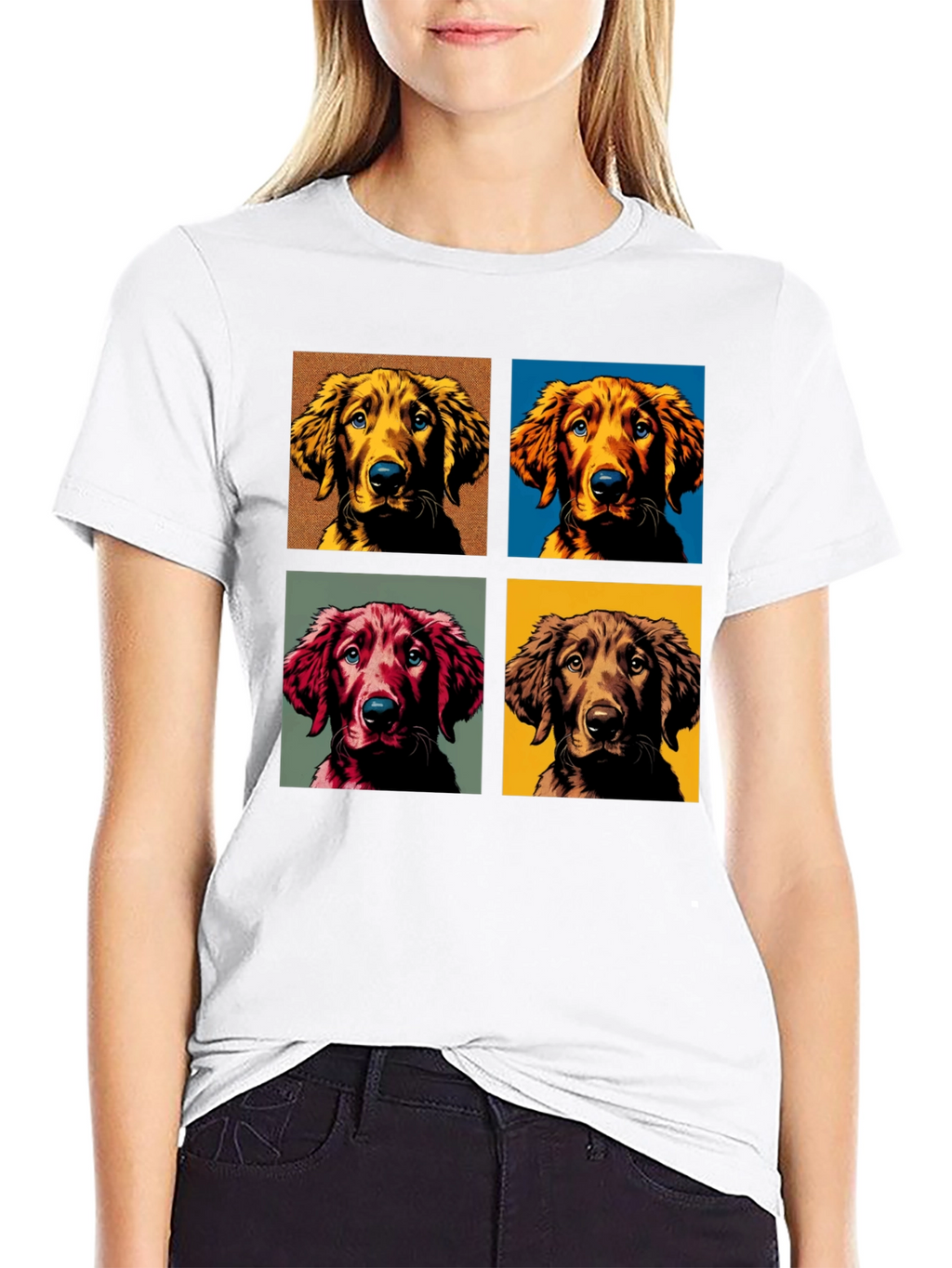 Dog Portrait Black T-Shirt