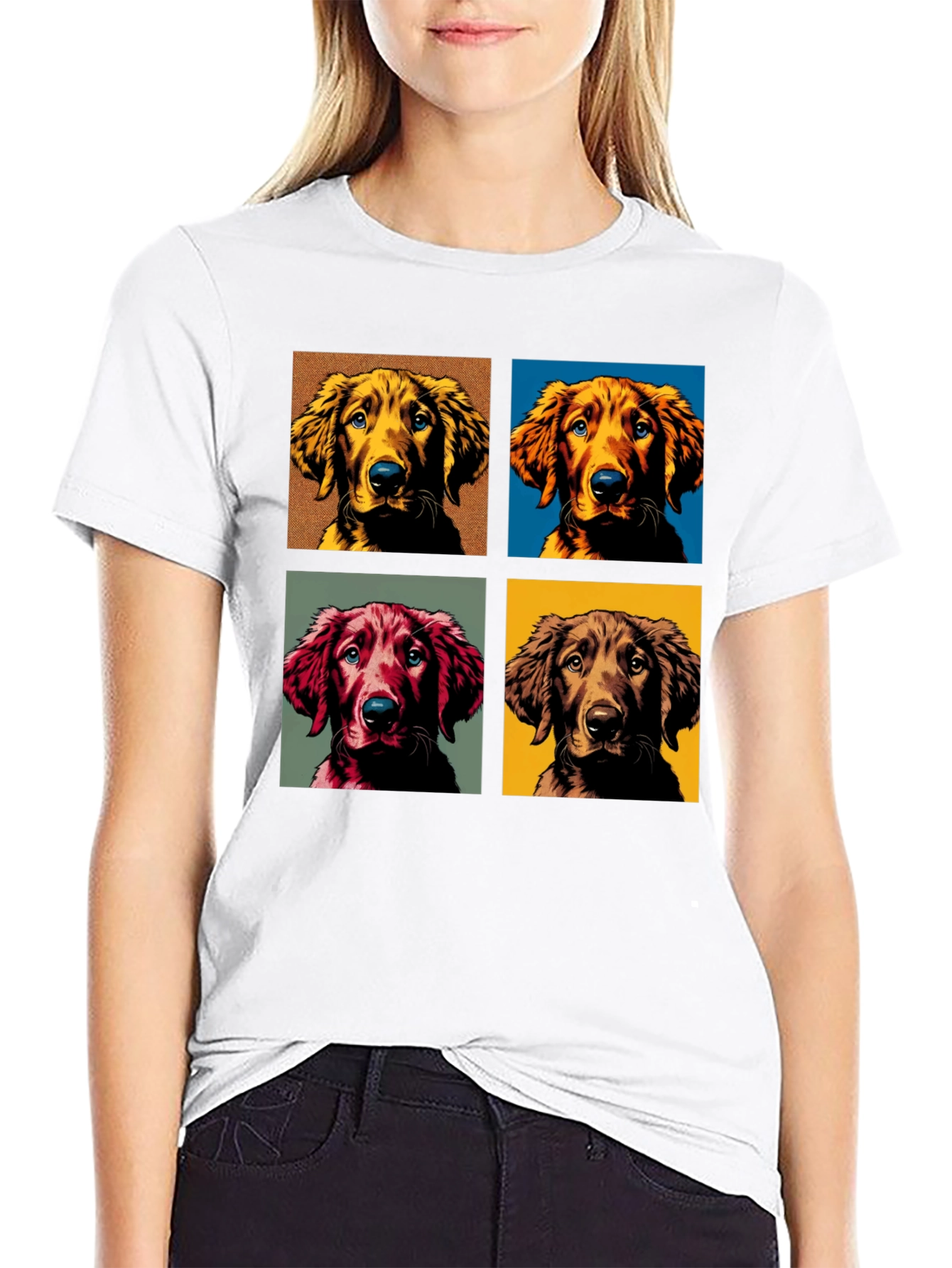Dog Portrait Black T-Shirt