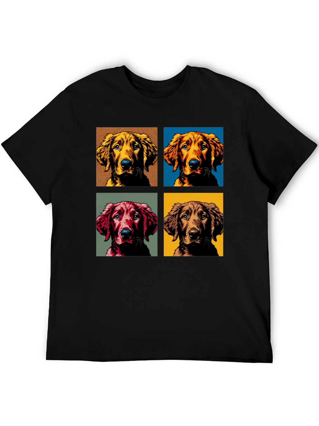 Dog Portrait Black T-Shirt