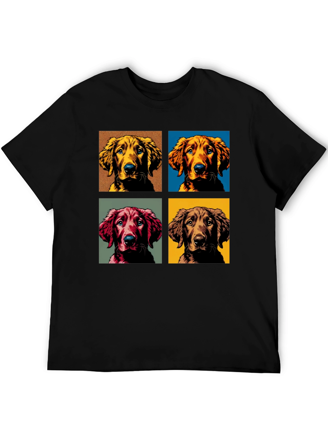 Dog Portrait Black T-Shirt