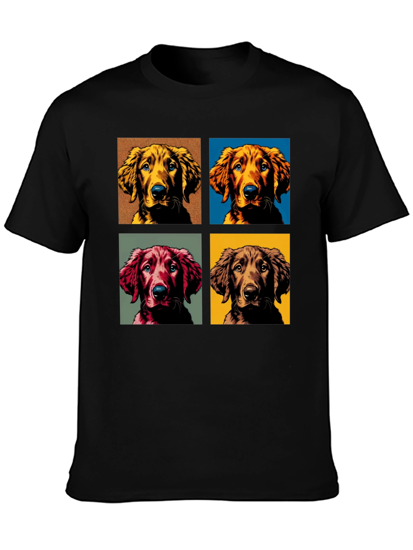 Dog Portrait Black T-Shirt