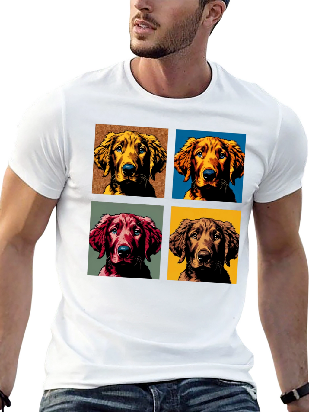 Dog Portrait Black T-Shirt